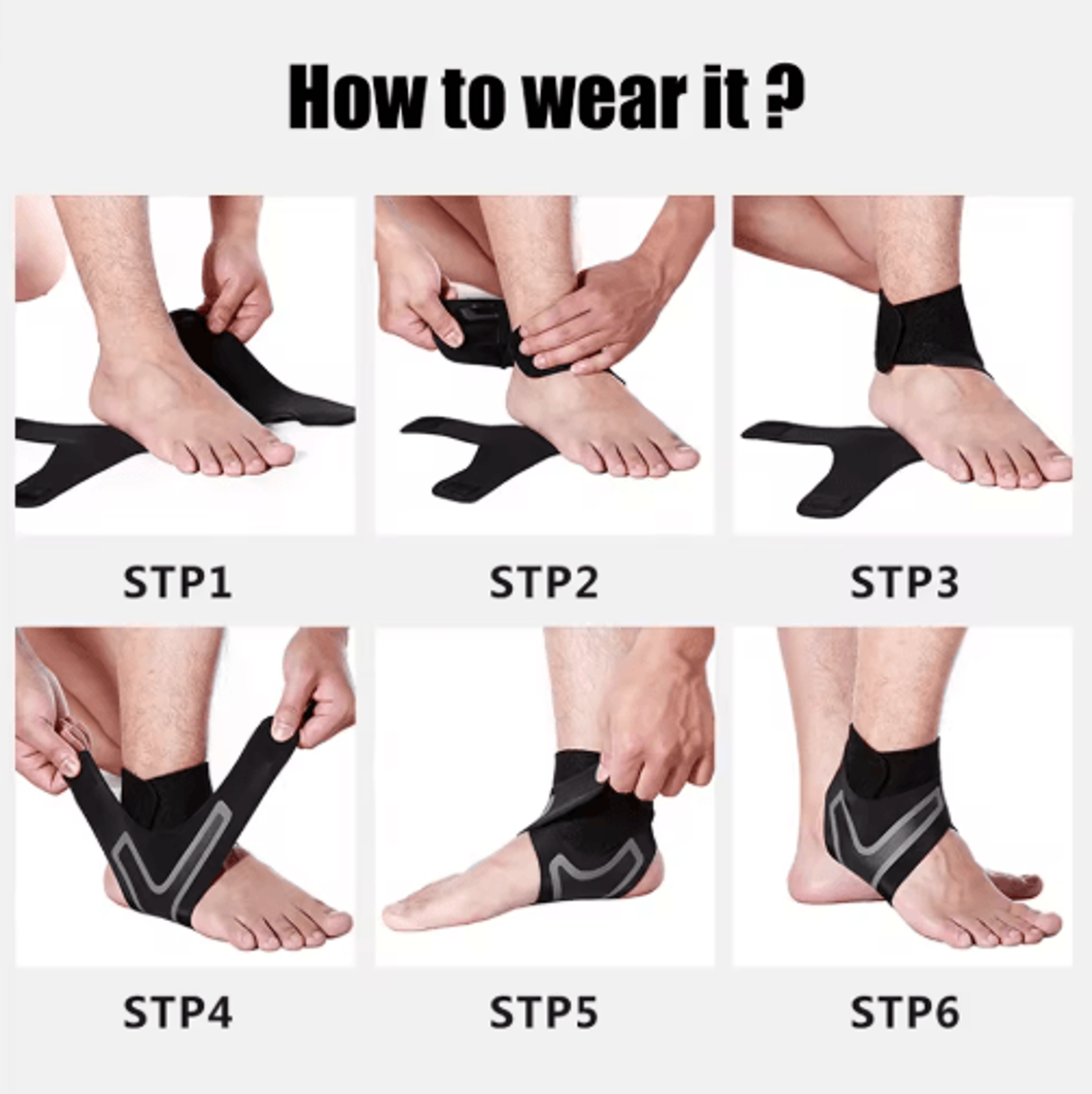 Adjustable Sports Ankle Stabilizer Brace  Compression Foot Support Wrap For Running  Basketball 13