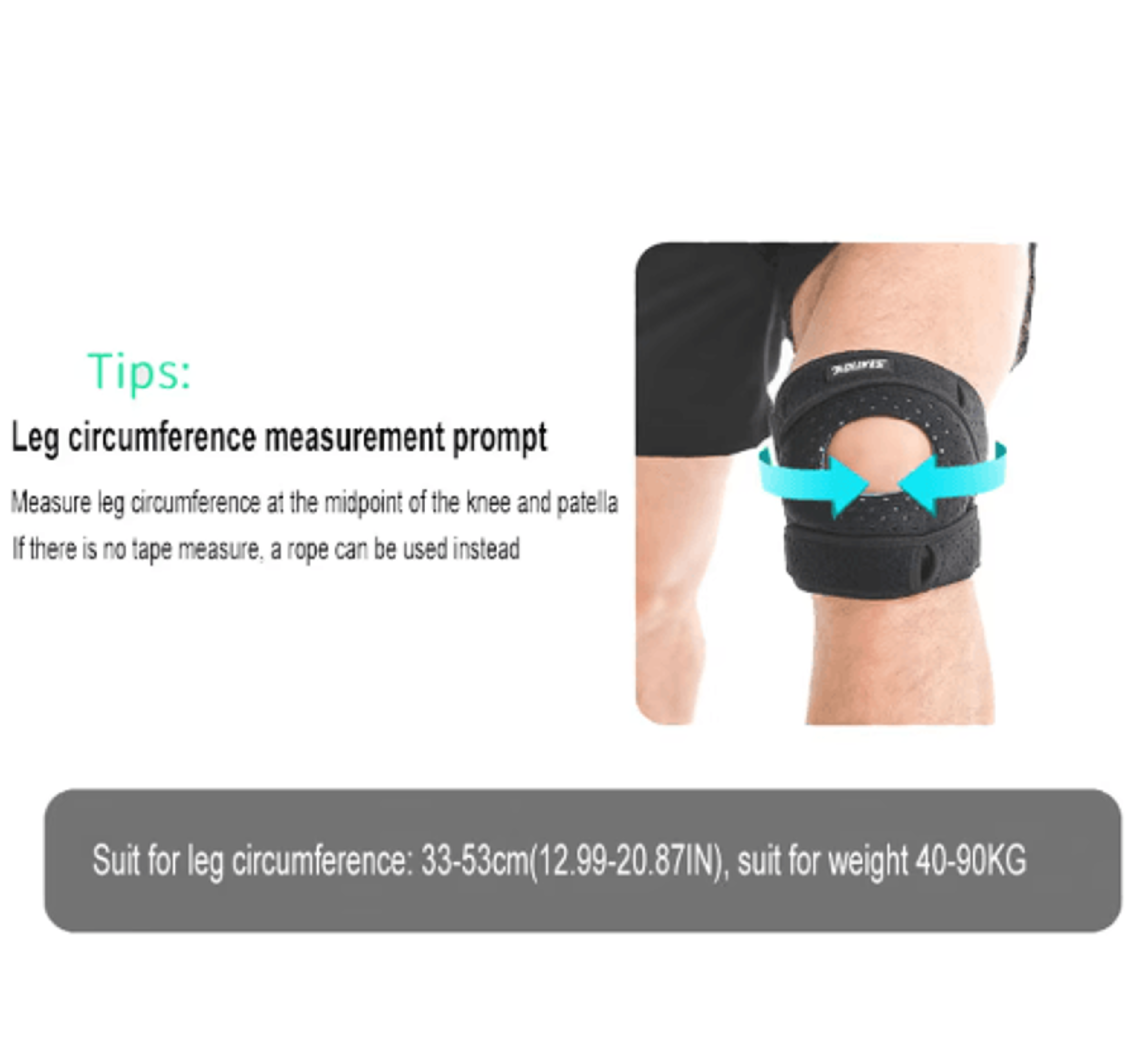 AOLIKES Patella Knee Brace Compression Sleeve For Knee Support Arthritis Relief  Sports 9