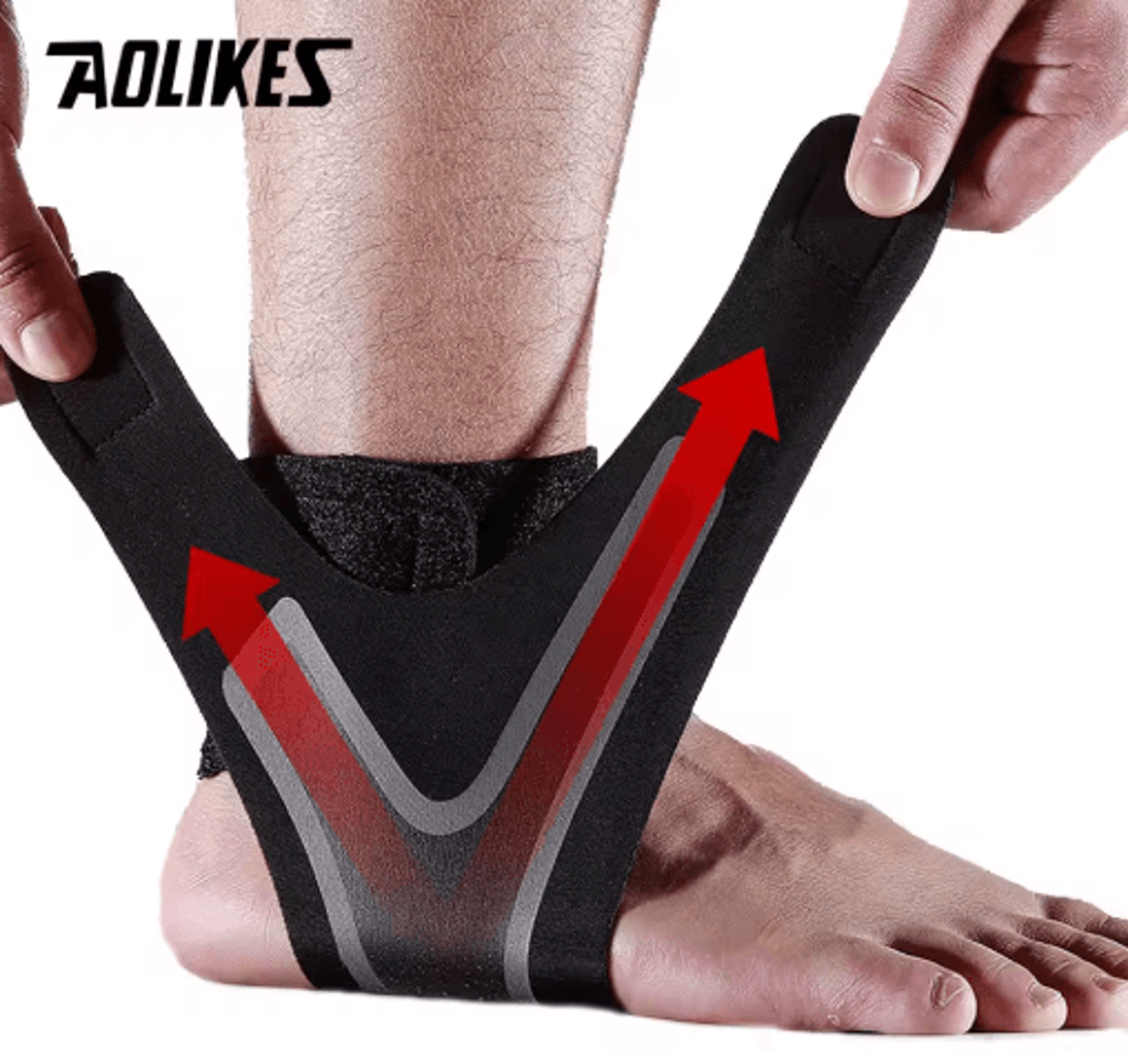 AOLIKES Ankle Support Brace  Adjustable Ankle Compression Wrap For Sports Fitness  Everyday Stabili 5