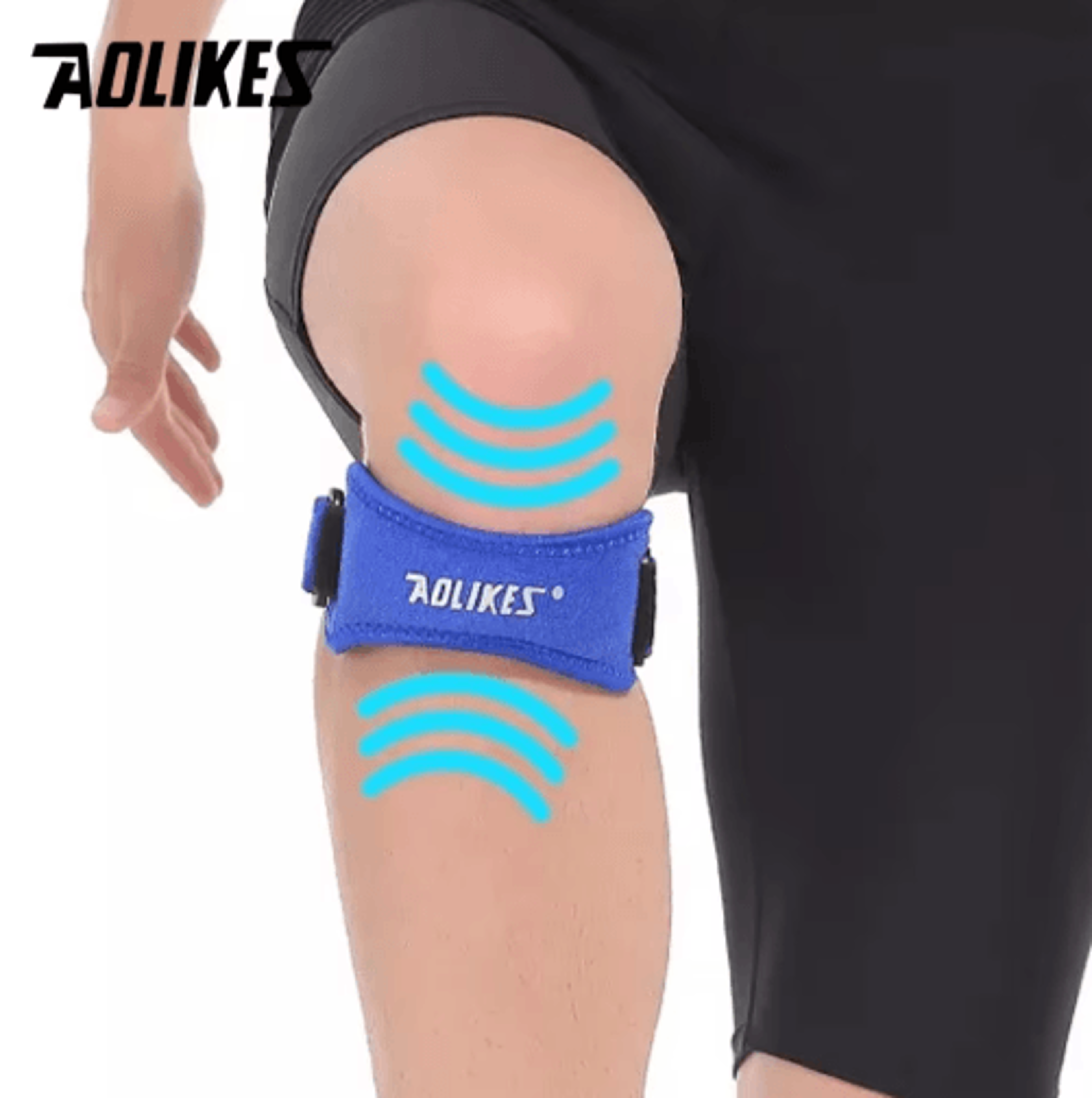 AOLIKES Patellar Tendon Knee Strap  Adjustable Knee Support Brace With Shock Absorption For Basketb 13