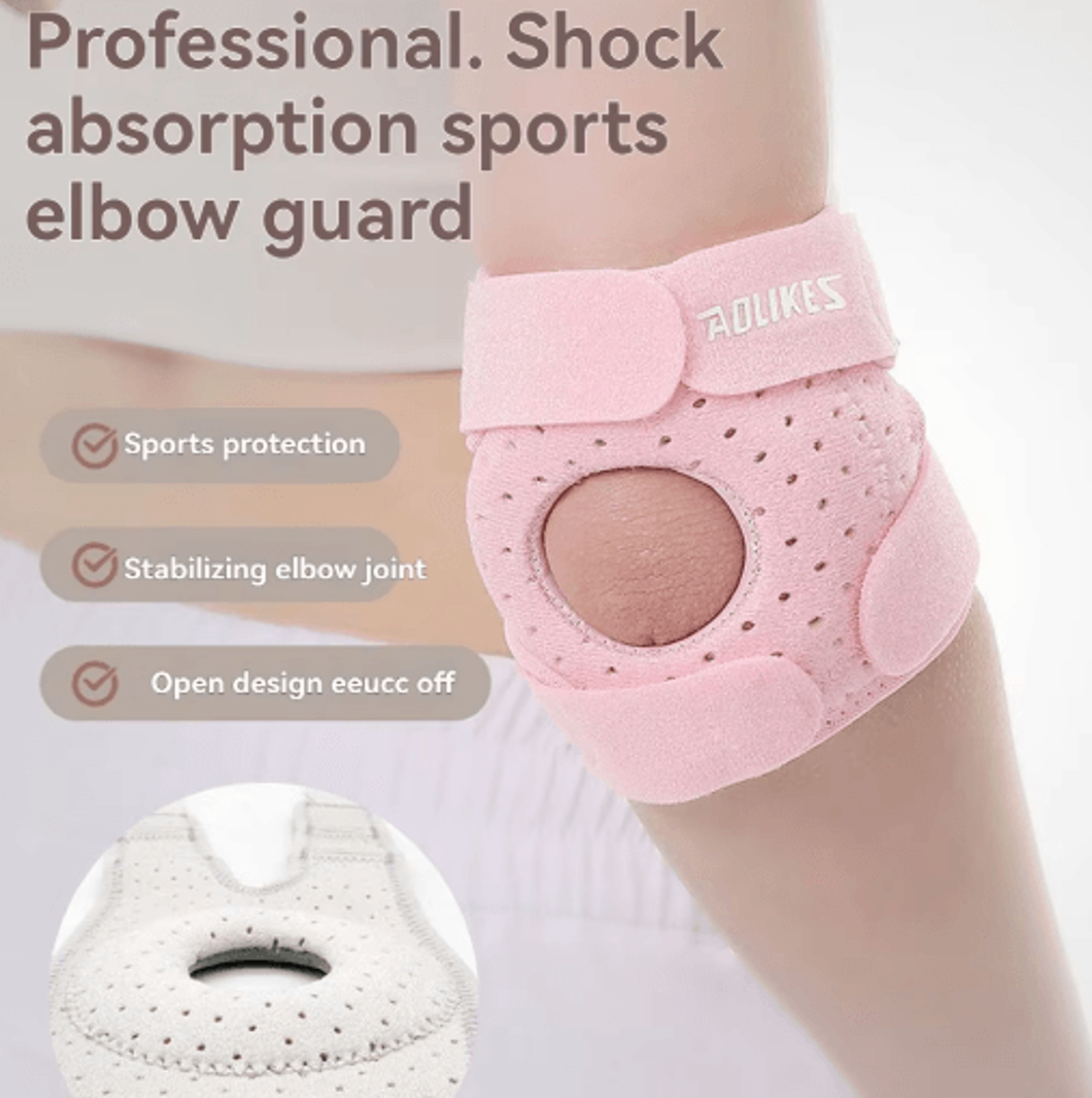 AOLIKES Elbow Compression Sleeve  Breathable Tennis Elbow Brace For Tennis Golf Badminton  Everyday 7