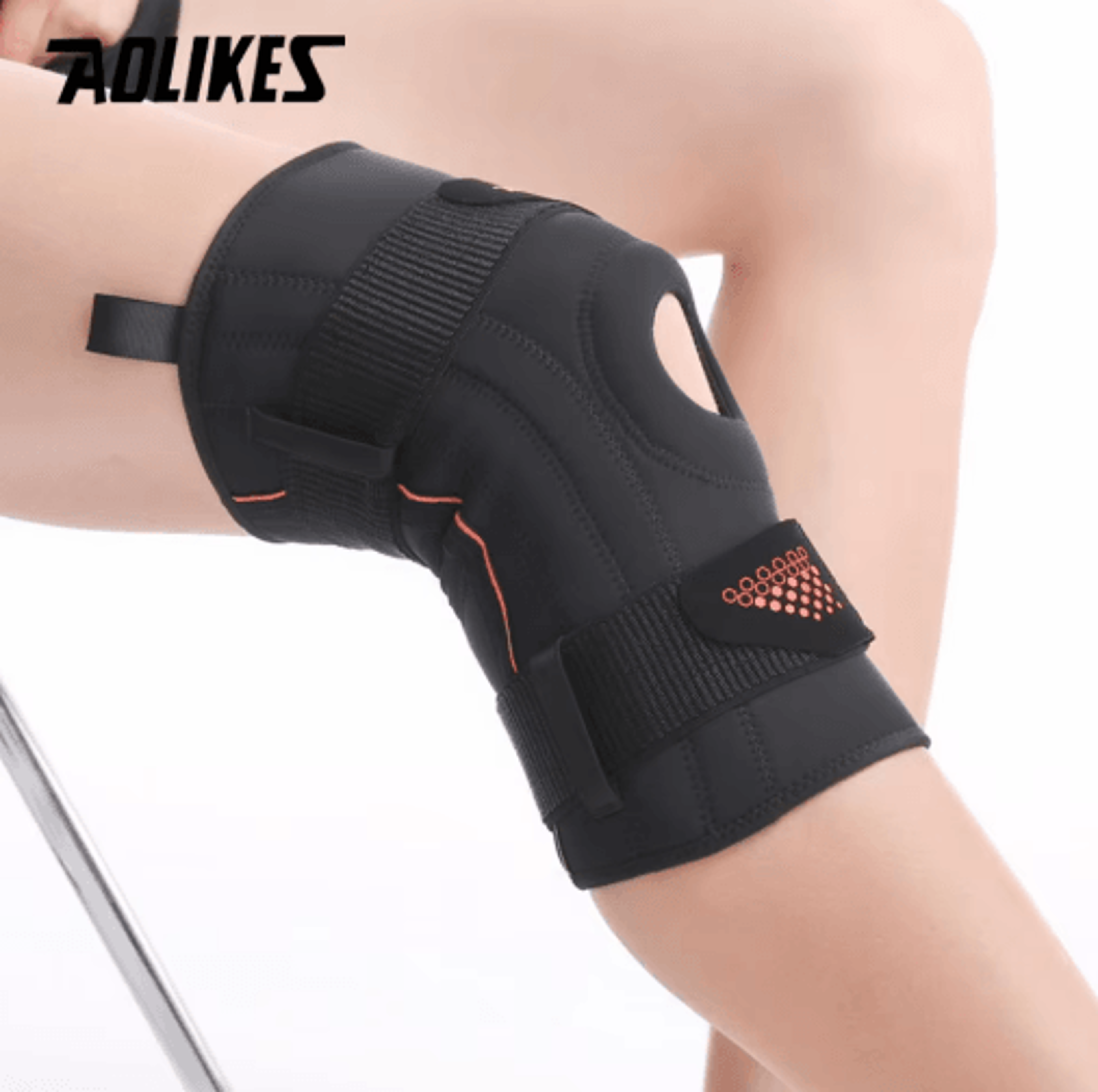 AOLIKES Knee Brace For Knee Pain  Knee Support With Side Stabilizers  Patella Gel Pads For Men  Wom 5