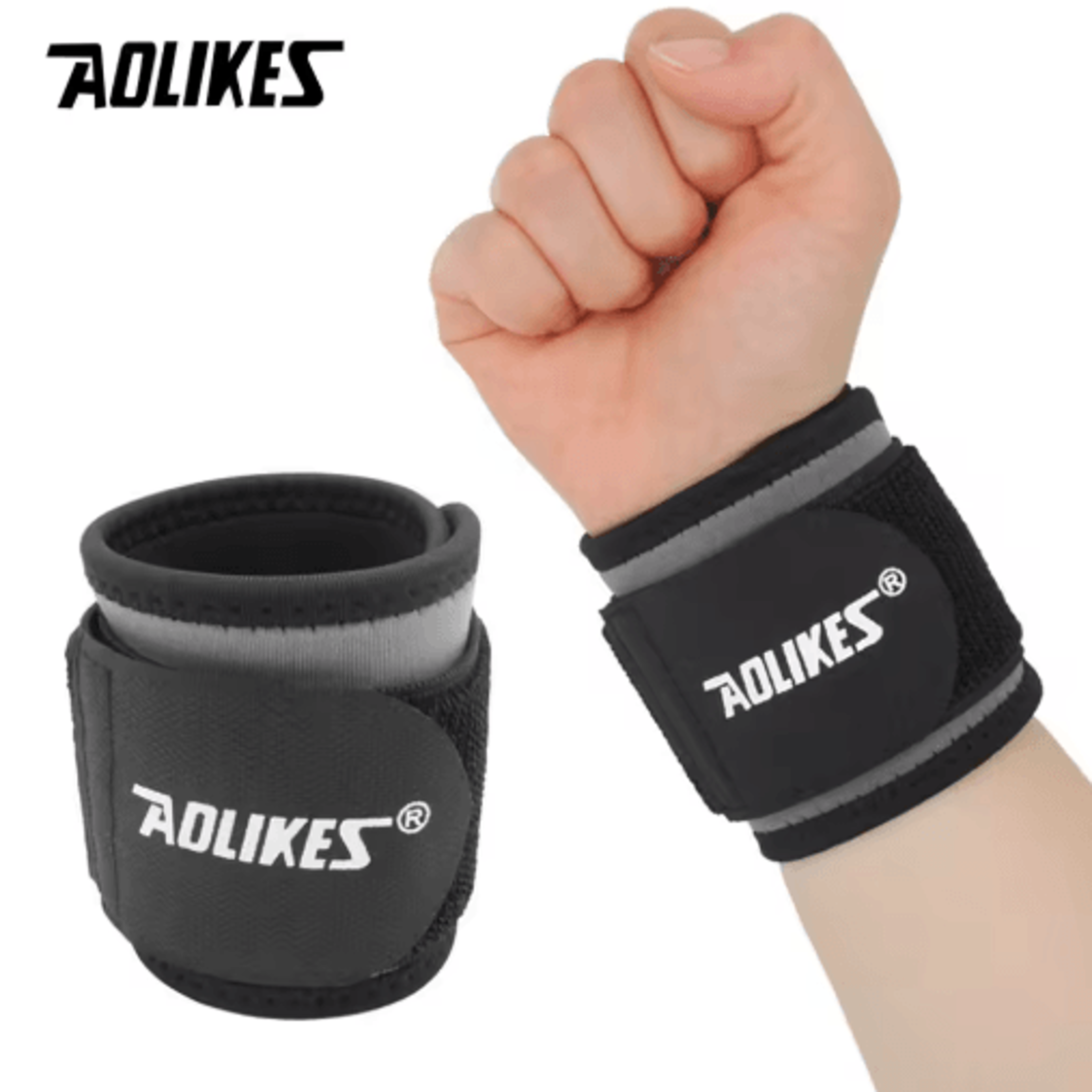 AOLIKES Adjustable Wrist Support Brace  Compression Wrist Wrap For Sports Gym  Everyday Wrist Stabi 13