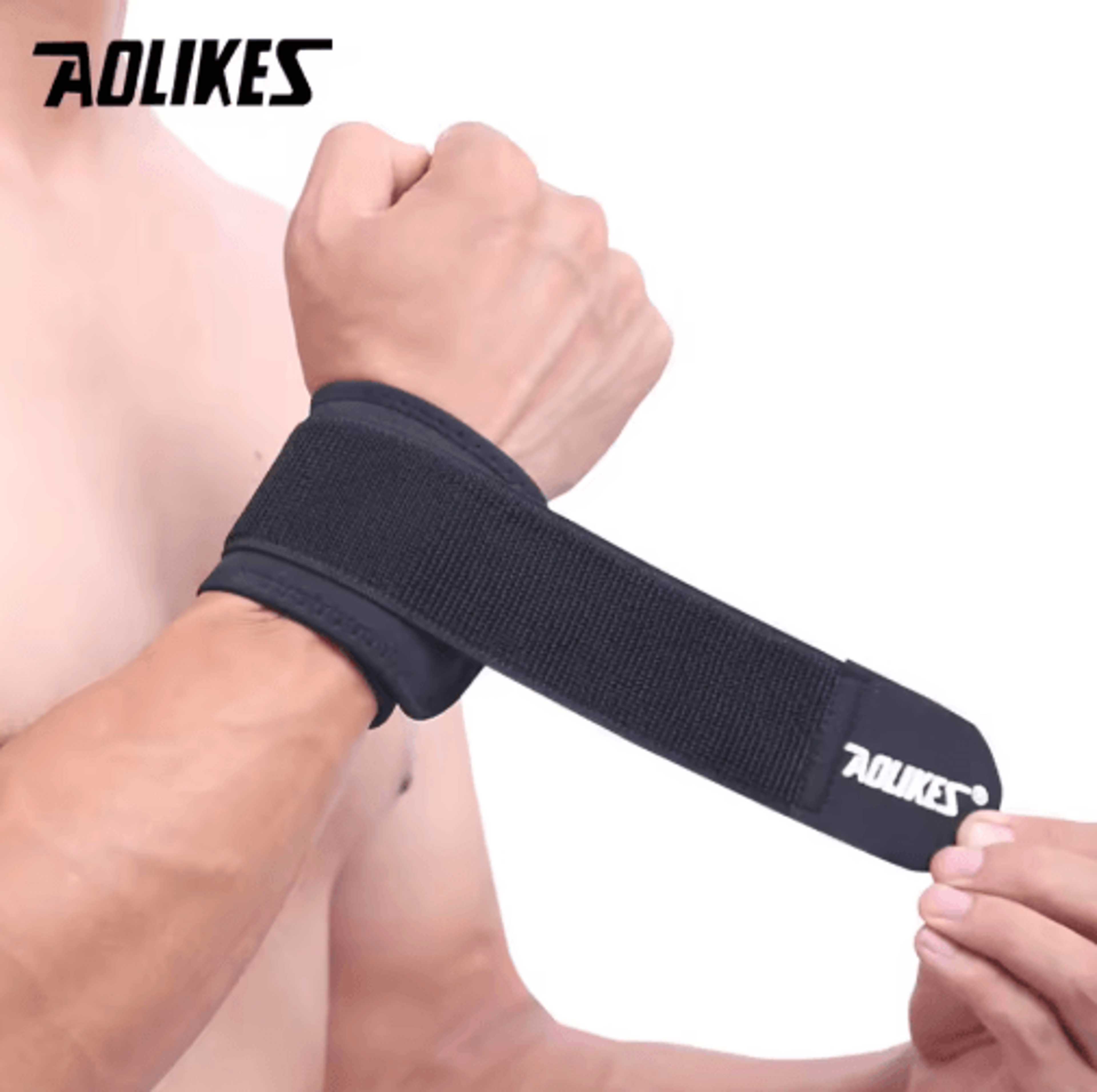 AOLIKES Adjustable Wrist Support Brace  Compression Wrist Wrap For Sports Gym  Everyday Wrist Stabi 17