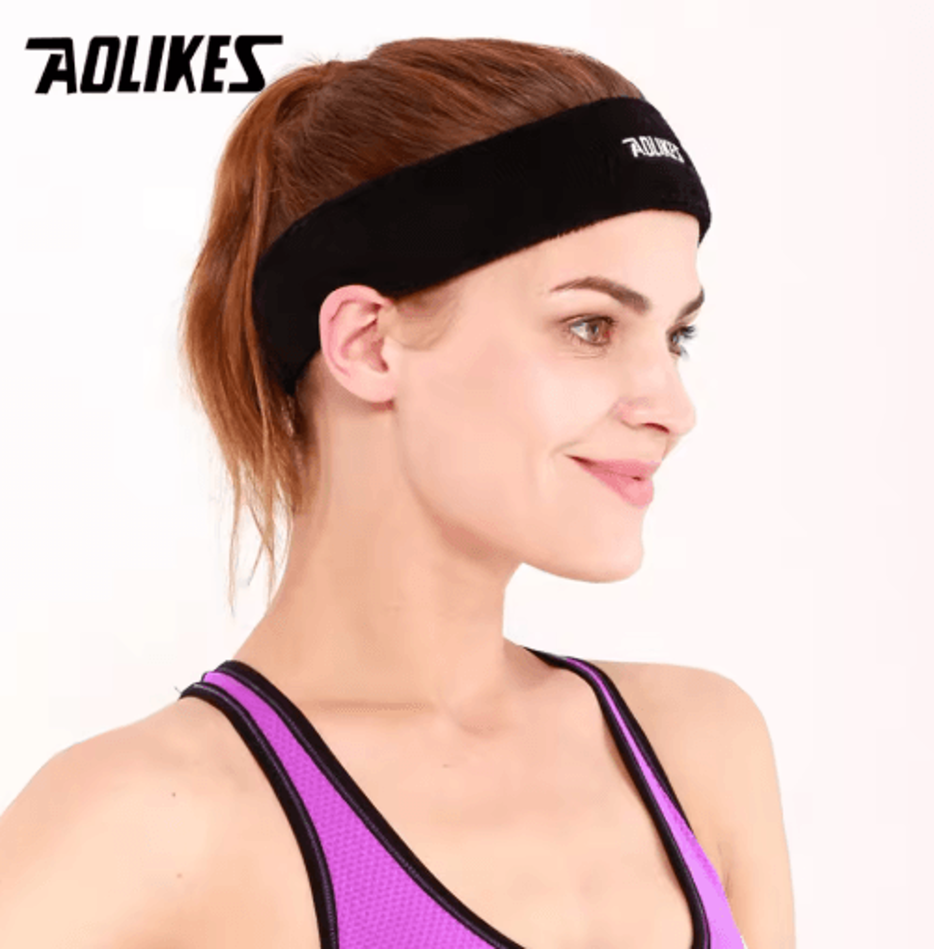 AOLIKES Cotton Sports Sweat Headband  Absorbent Sweatband For Men  Women Yoga Running  Fitness 8