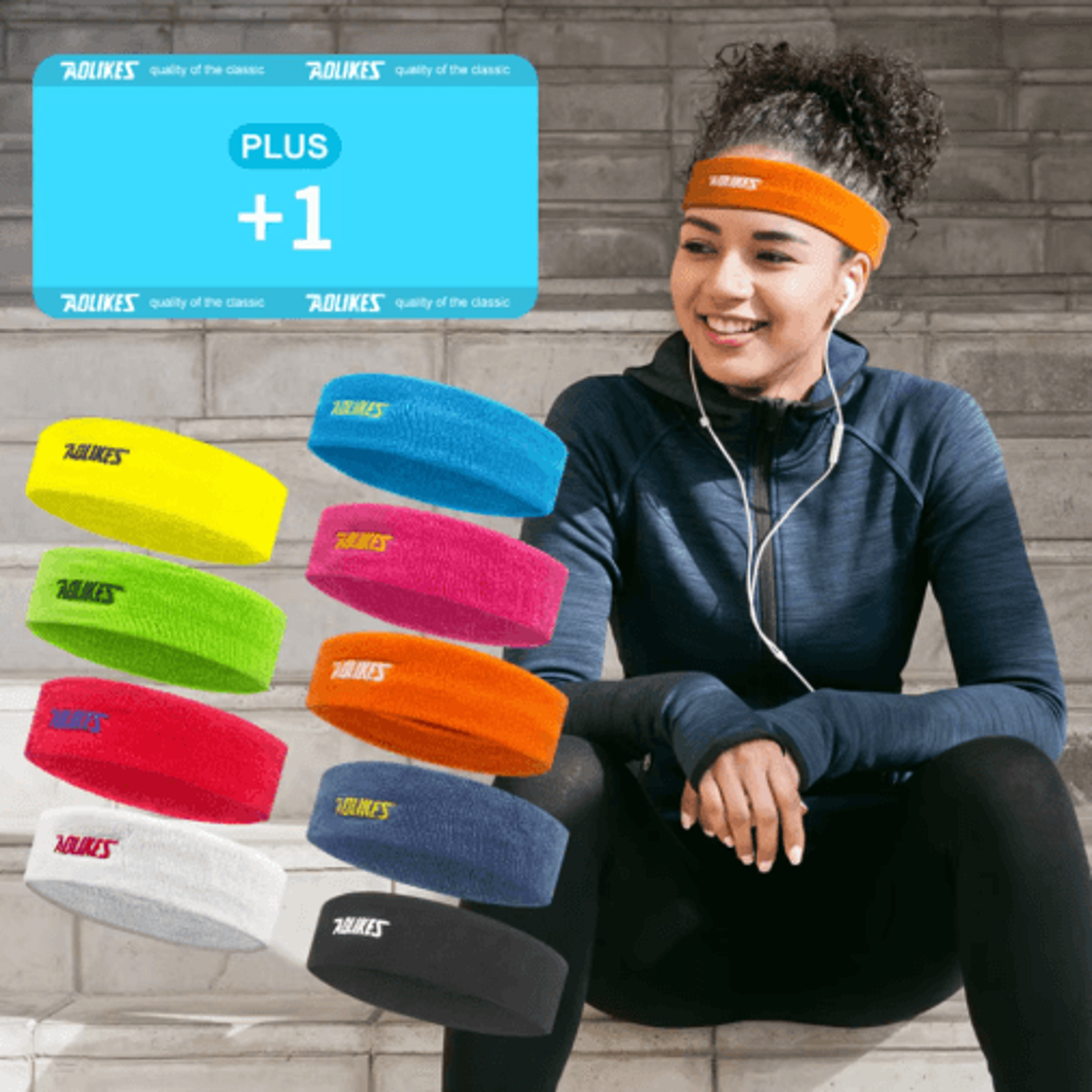 AOLIKES Cotton Sports Sweat Headband  Absorbent Sweatband For Men  Women Yoga Running  Fitness 11