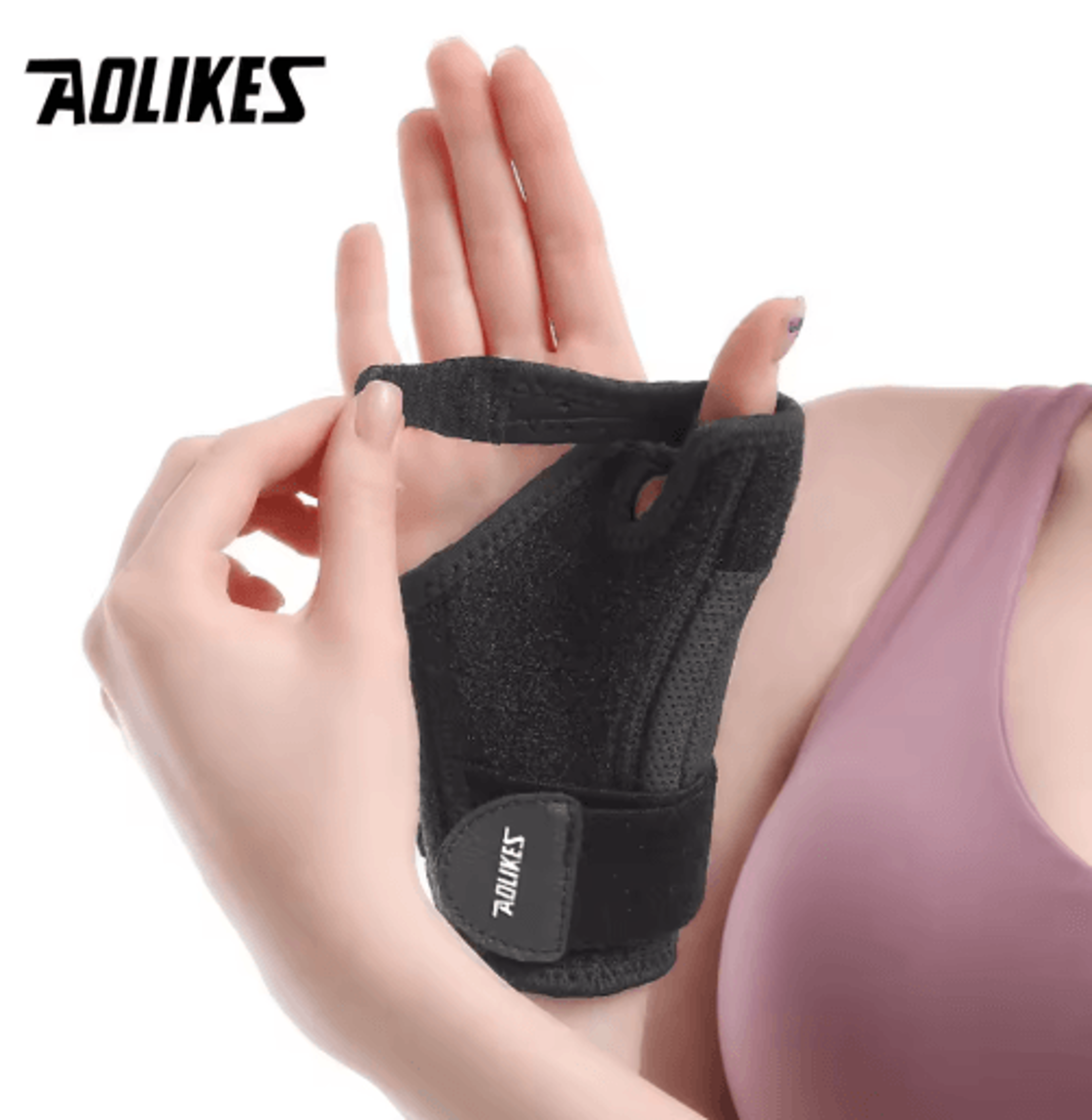 AOLIKES Wrist Brace Support  Wrist Support Wrap With Forearm Splint For Weightlifting Gym Training  3