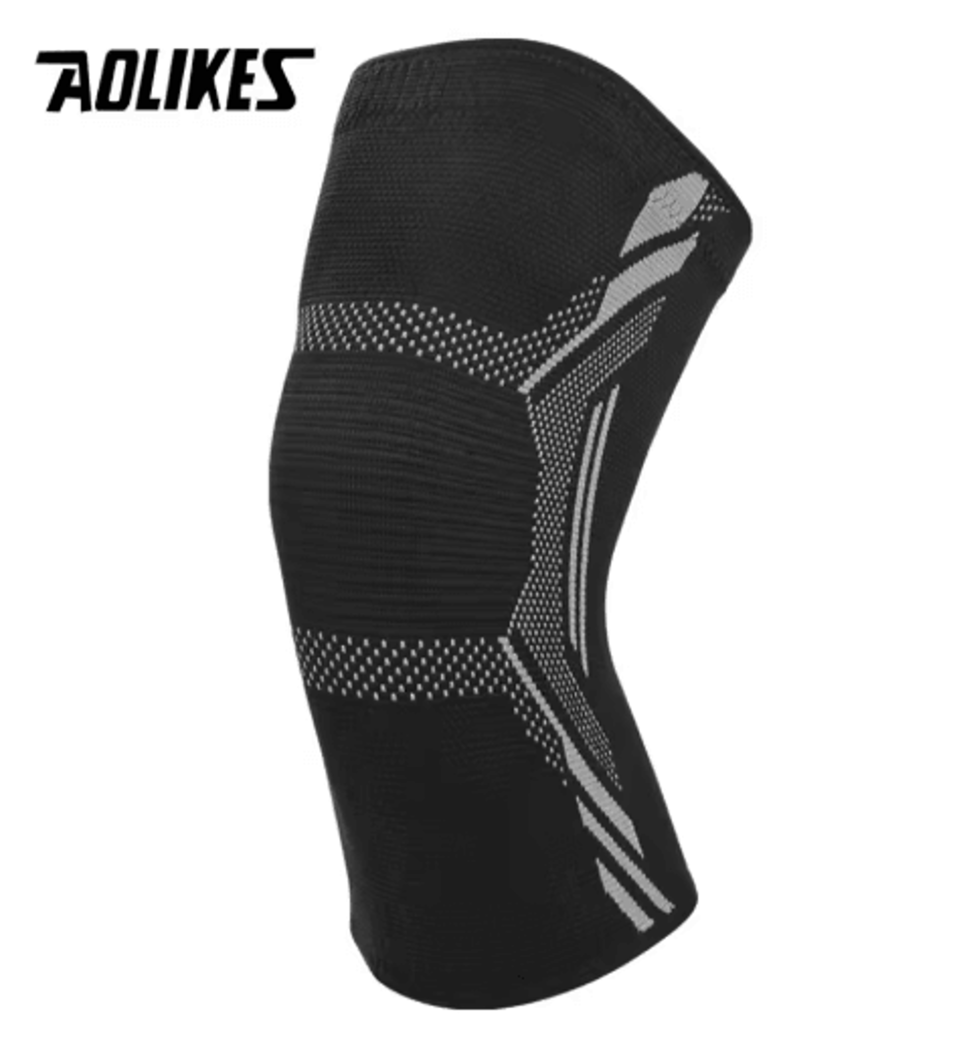 AOLIKES Sport Knee Support Brace  Compression Knee Sleeve NonSlip Knee Brace For Running Cycling  F 3