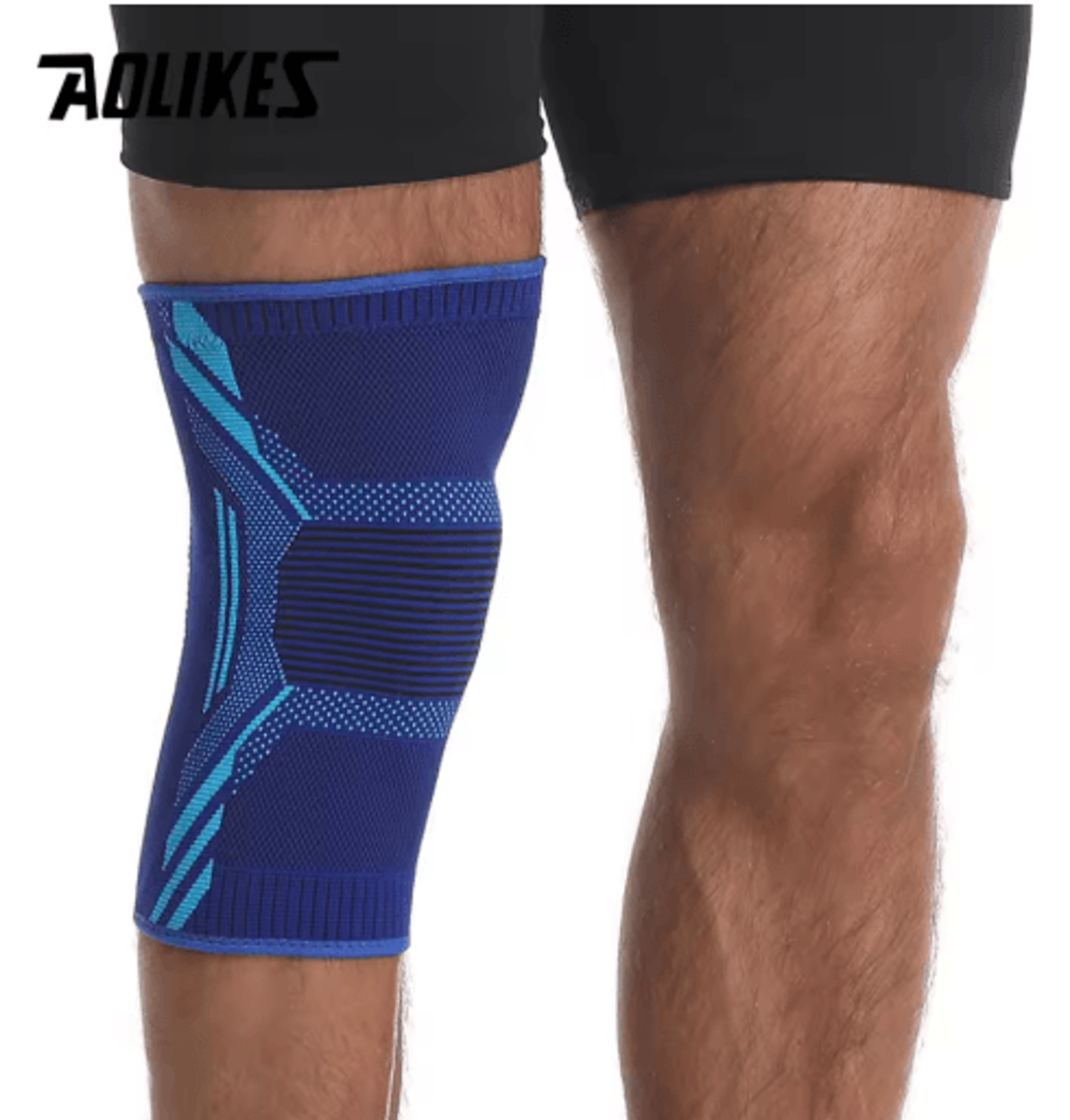 AOLIKES Sport Knee Support Brace  Compression Knee Sleeve NonSlip Knee Brace For Running Cycling  F 8