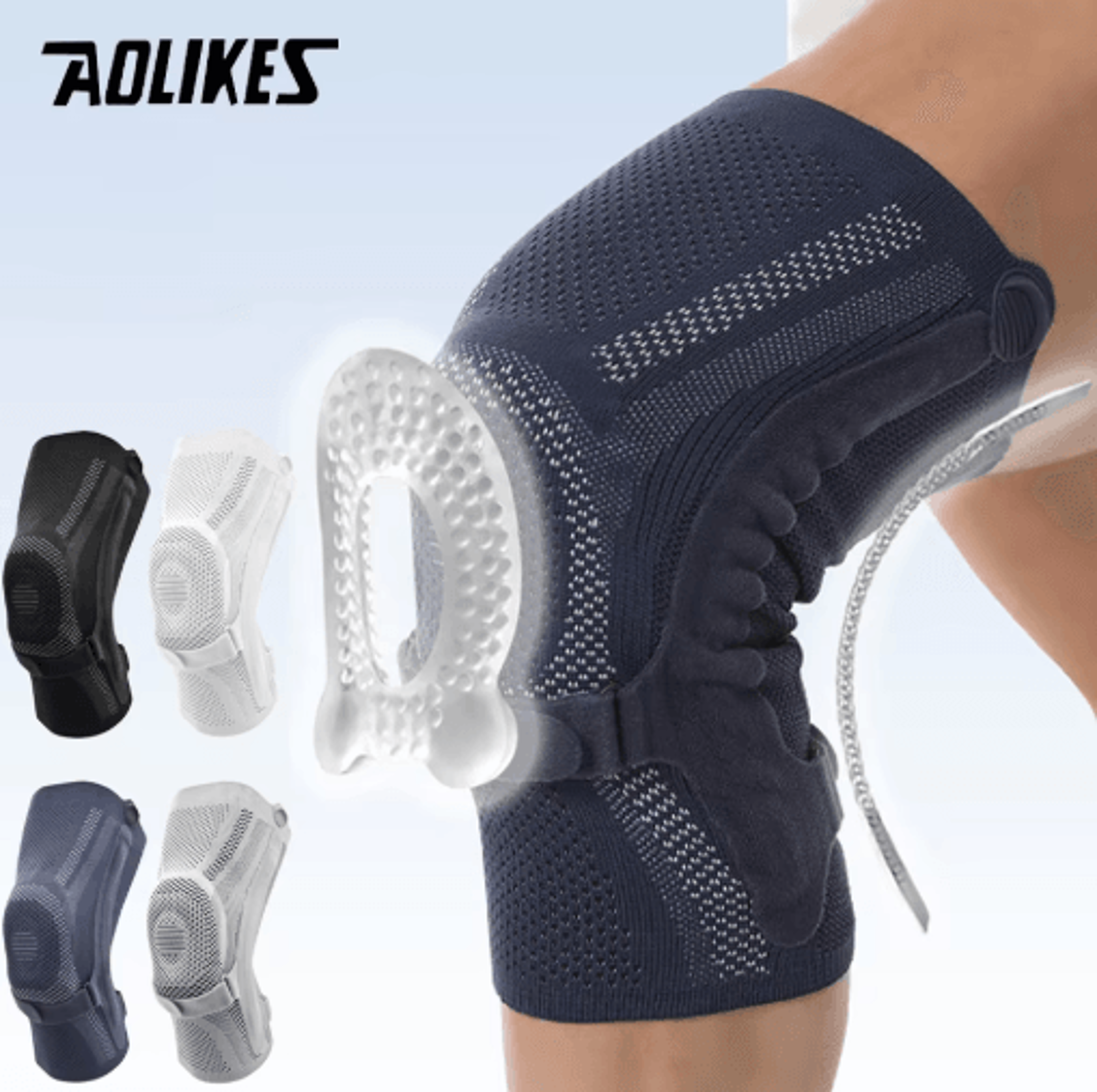 AOLIKES 1PCS Knee Brace With Patella Pad  Side StabilizersKnee Compression Sleeve Support For Women 0
