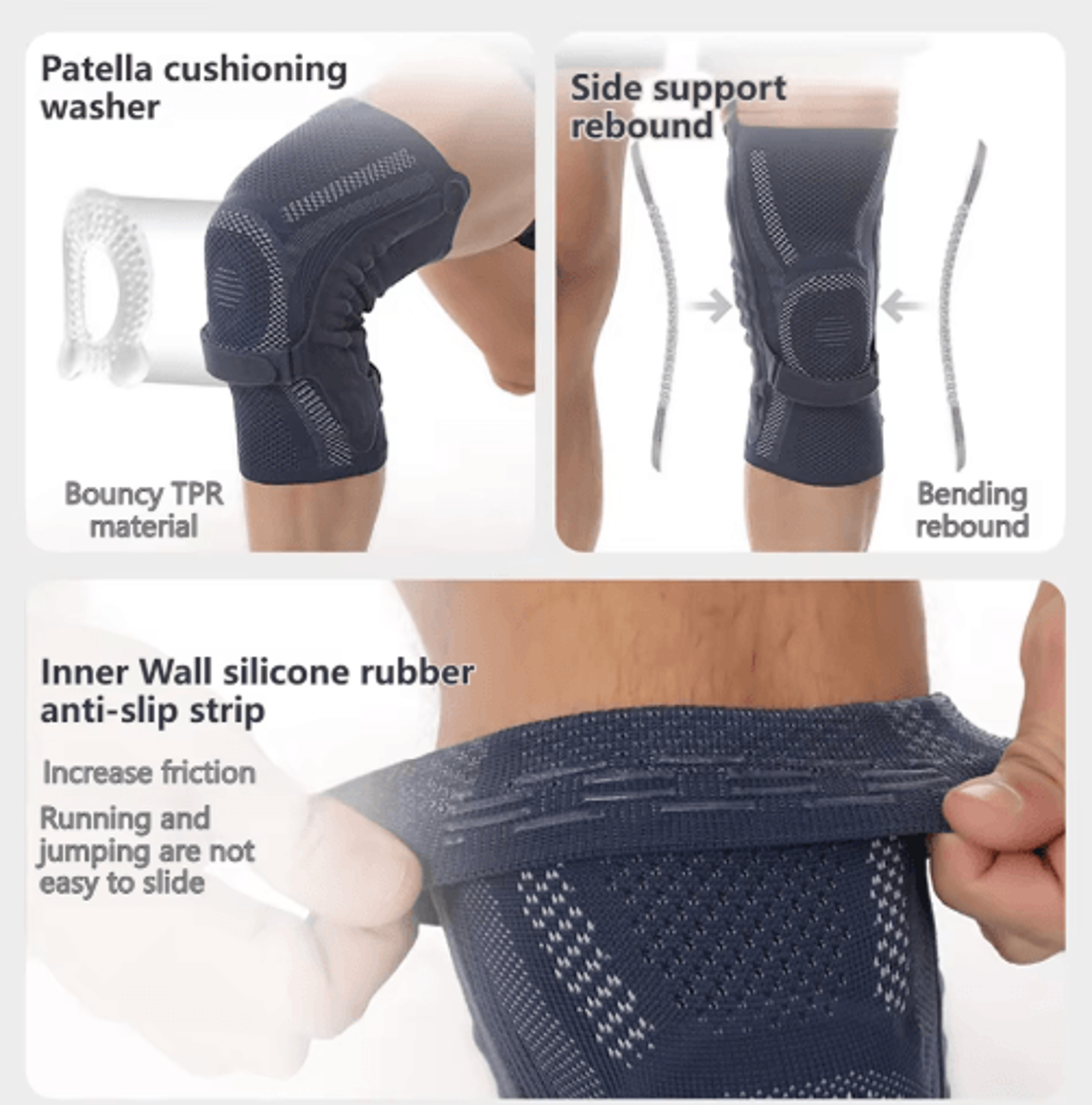 AOLIKES 1PCS Knee Brace With Patella Pad  Side StabilizersKnee Compression Sleeve Support For Women 7