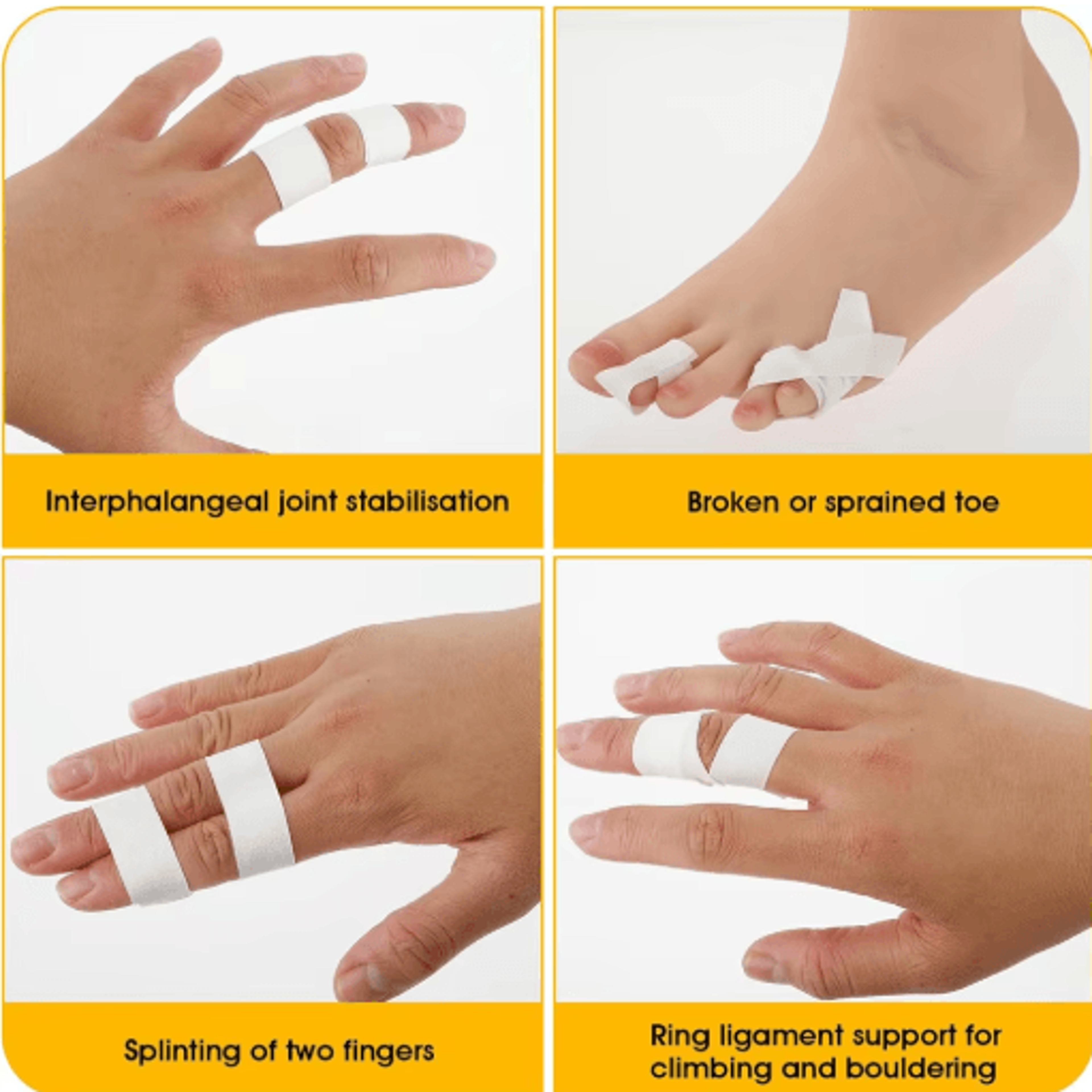Breathable Athletic Finger Tape  4 Rolls Strong Adhesive Finger Wrap For Boxing Climbing  CrossFit 5
