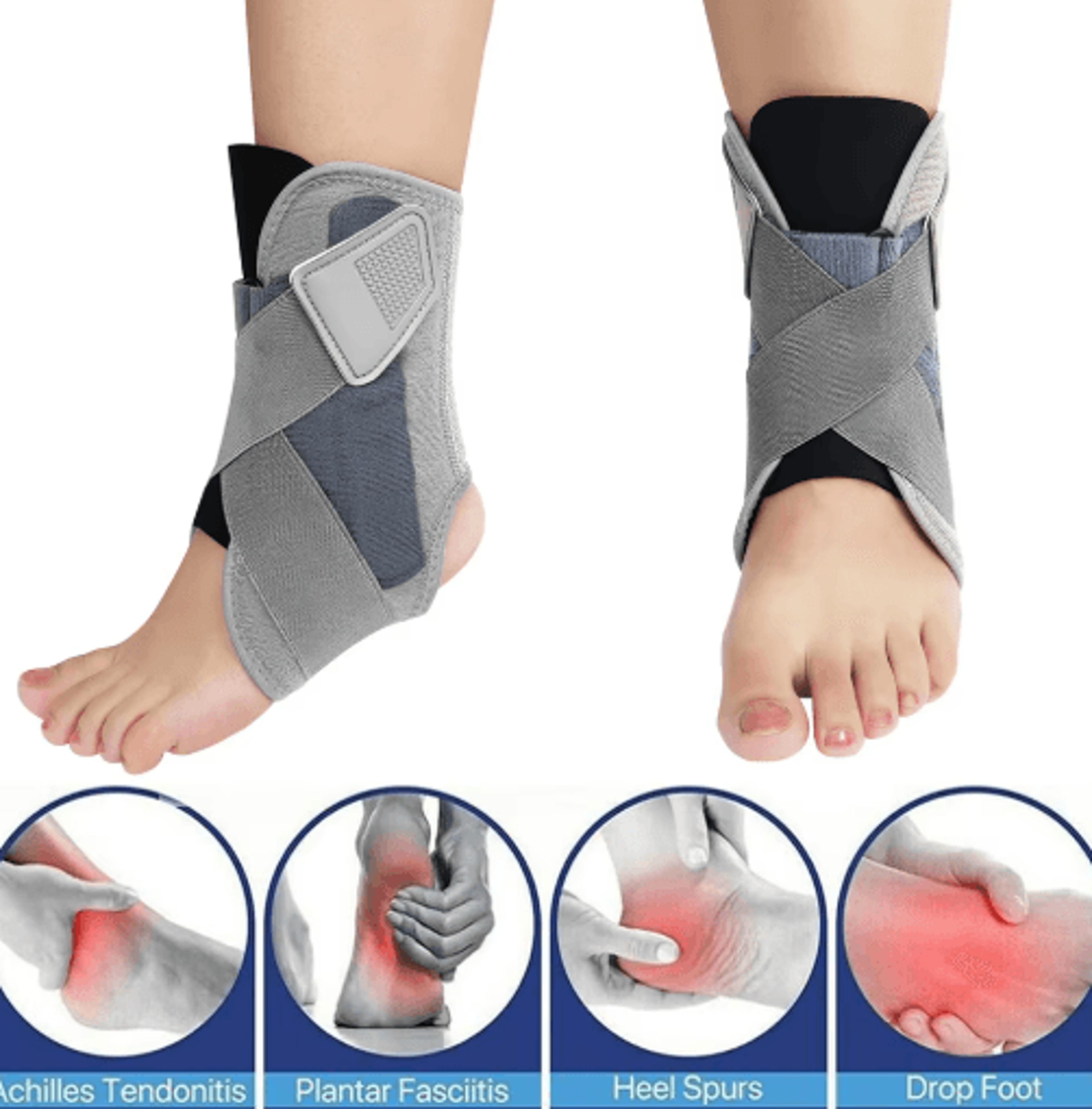 Adjustable Ankle Brace Support  Compression Sleeve For Sprained Ankle Achilles Tendon Support  Spor 5