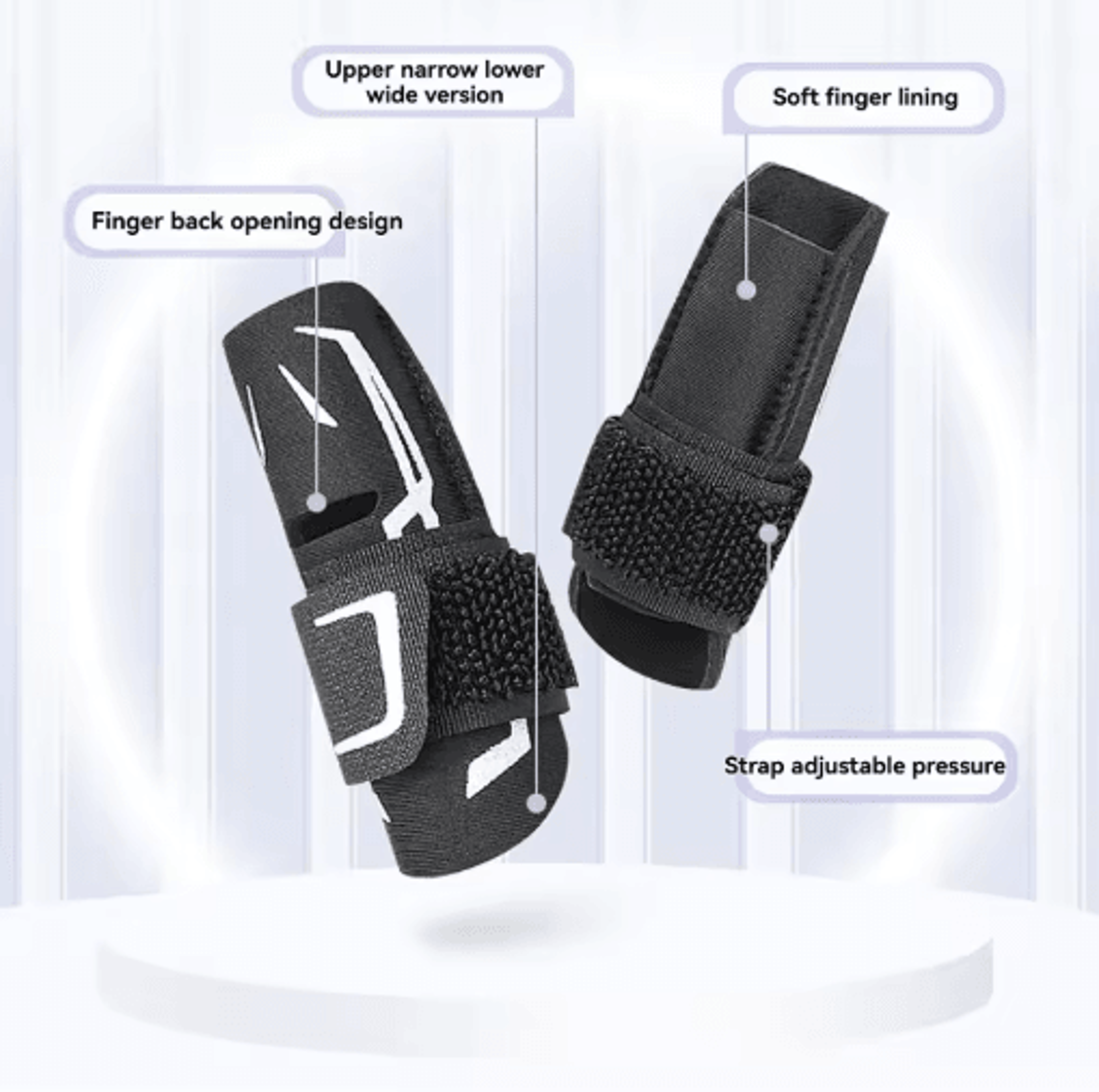 AOLIKES Adjustable Finger  Thumb Splint  Support Sleeve For Basketball Volleyball  Sports 2