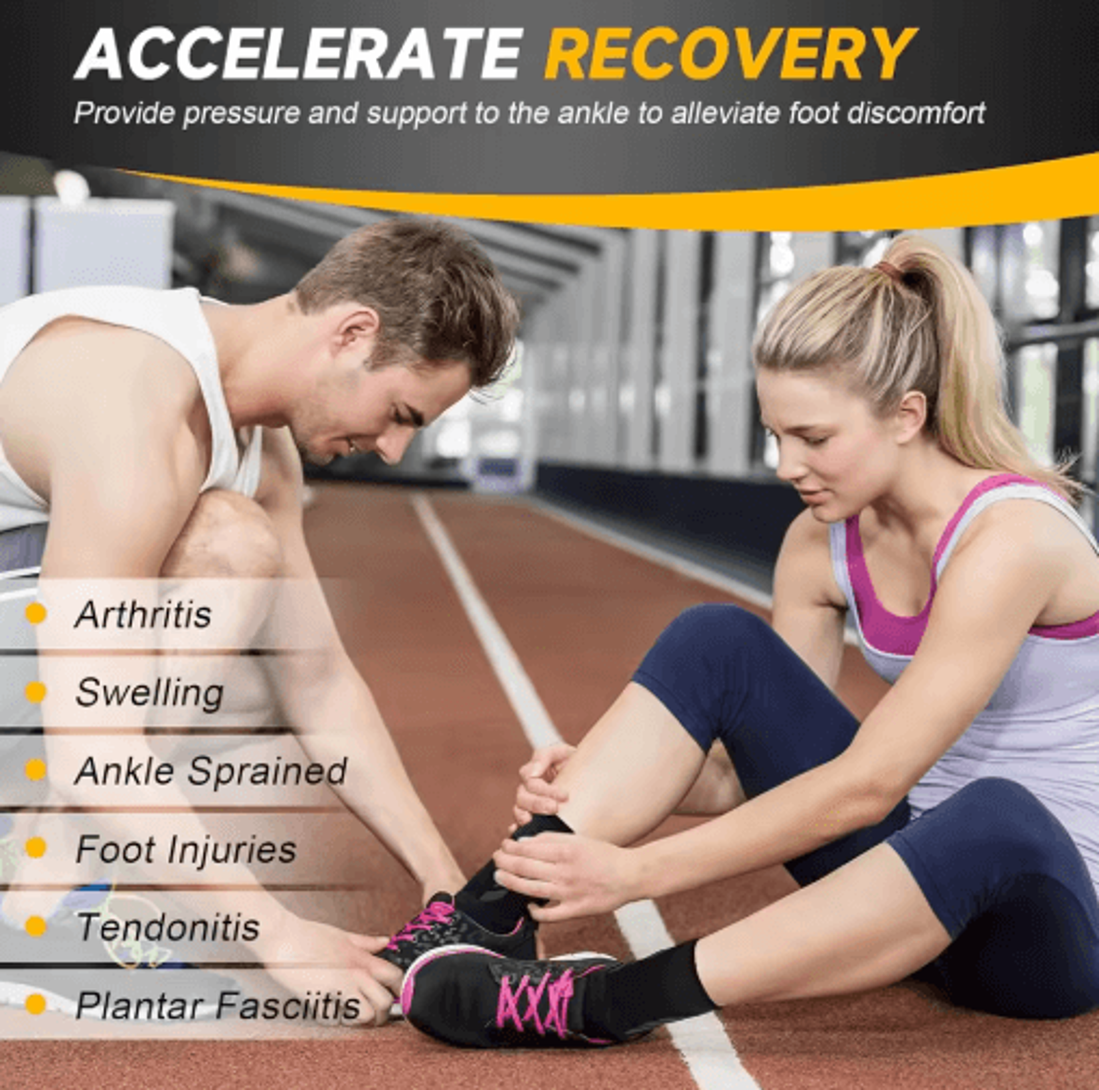 Adjustable Ankle Brace With Compression Strap  Achilles Support Wrap For Men  Women 3