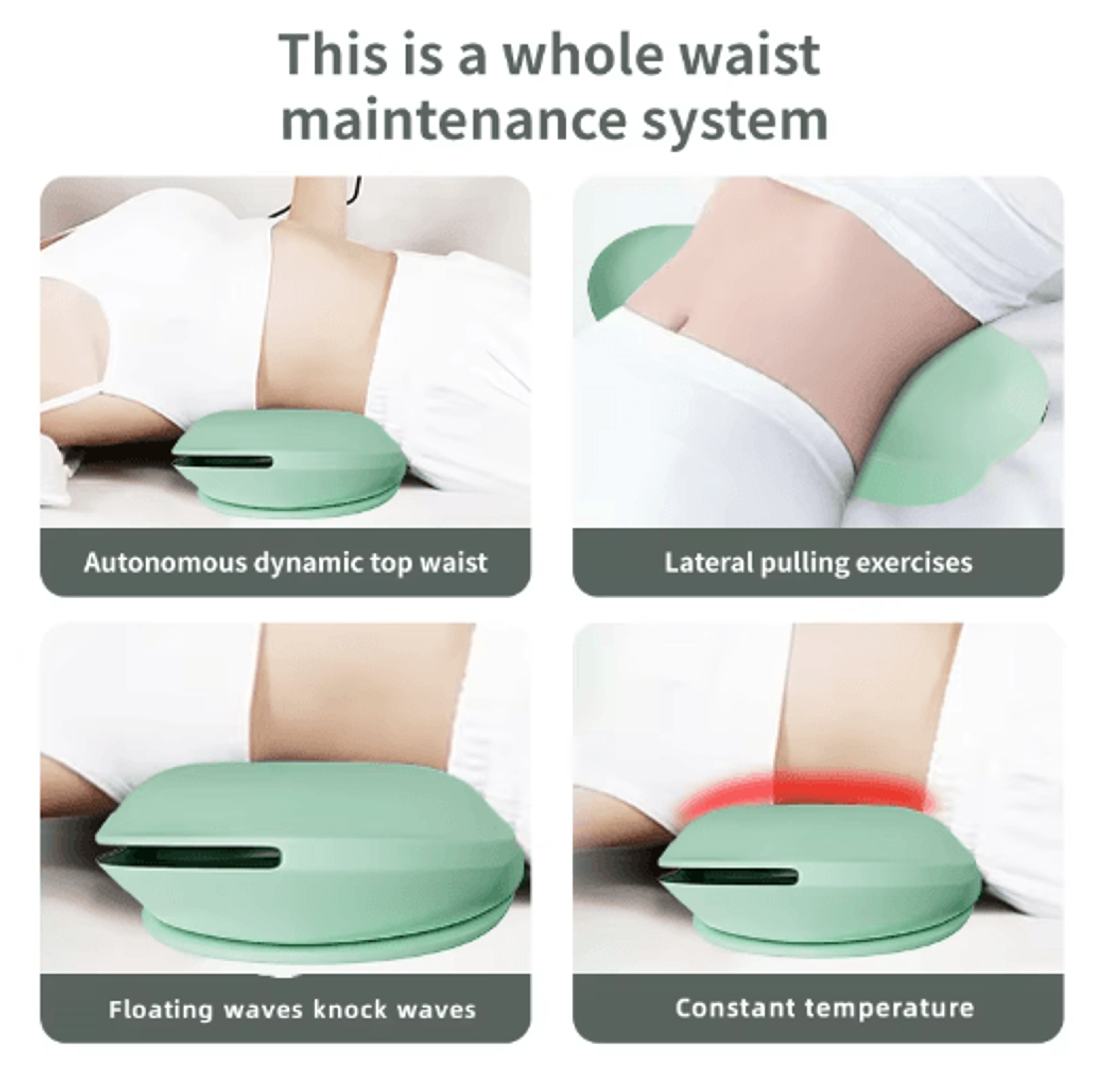 Electric Lumbar Traction Device With Heat  Adjustable Inflatable Back Stretcher  Massage Cushion 6