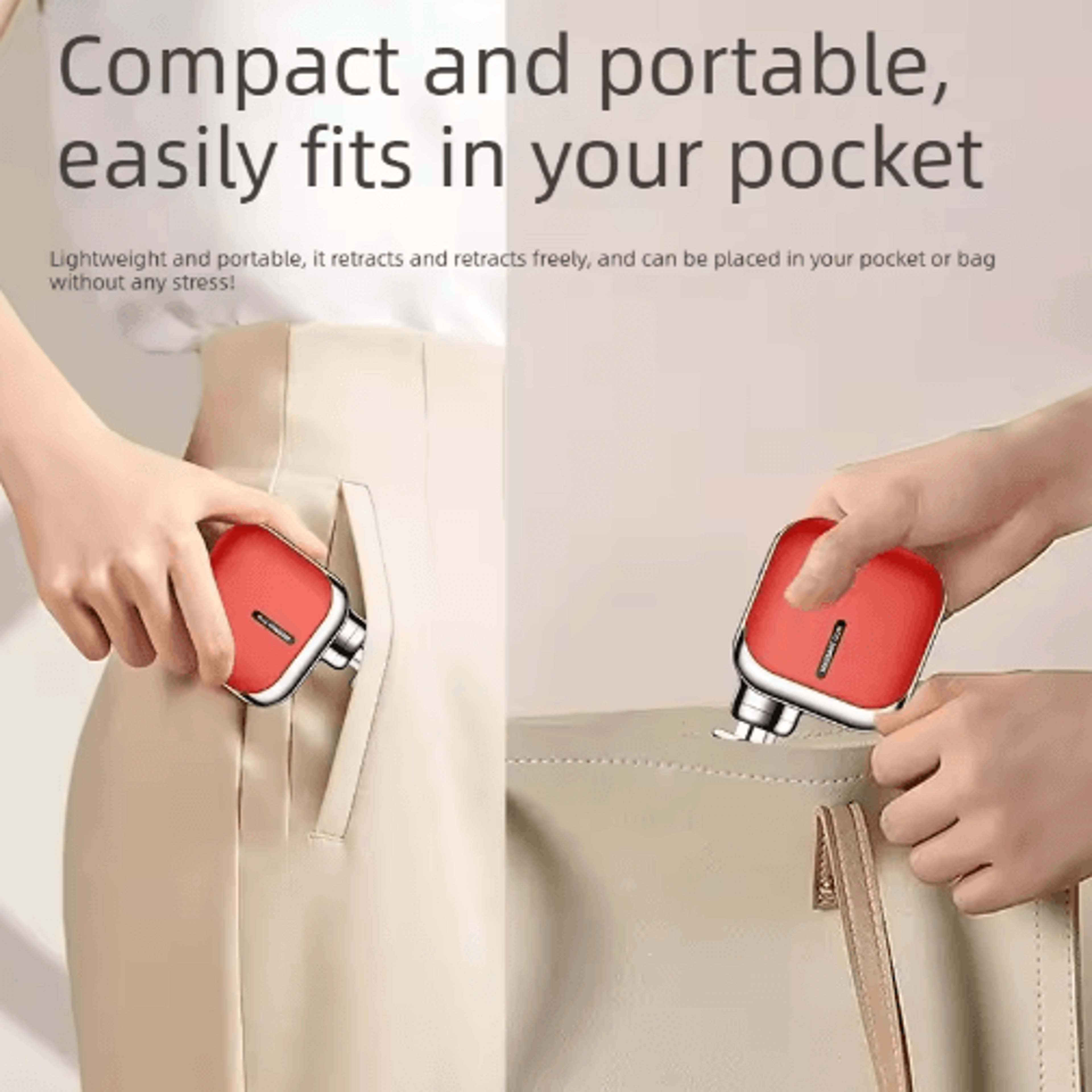 Mini Pocket Massage Gun With 4 Silicone Heads  Portable Quiet Muscle Massager For Home  Office 8
