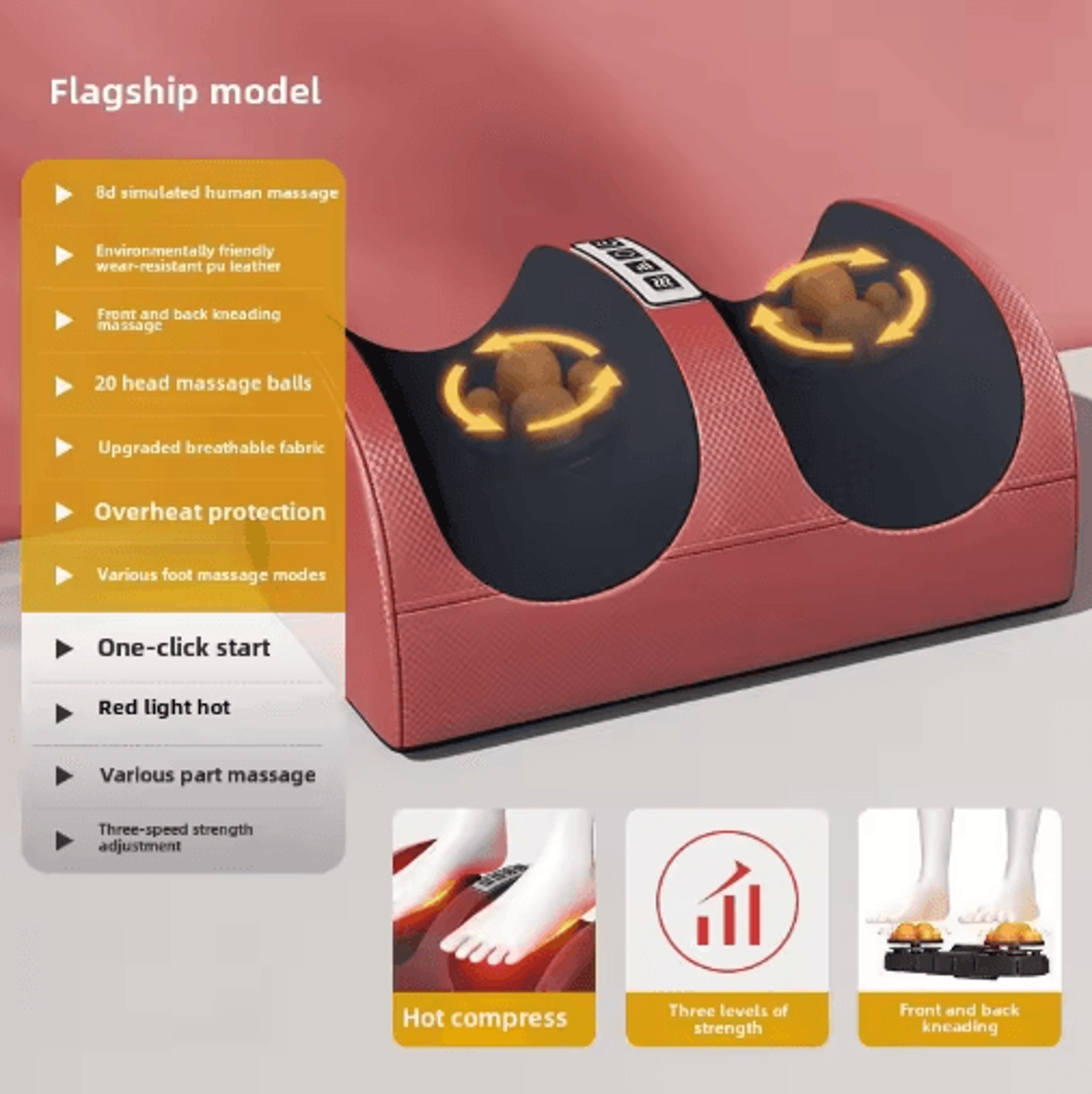 Heated Foot Massage Machine With Deep Kneading  Constant Temperature Foot Calf  Arm Massager 2