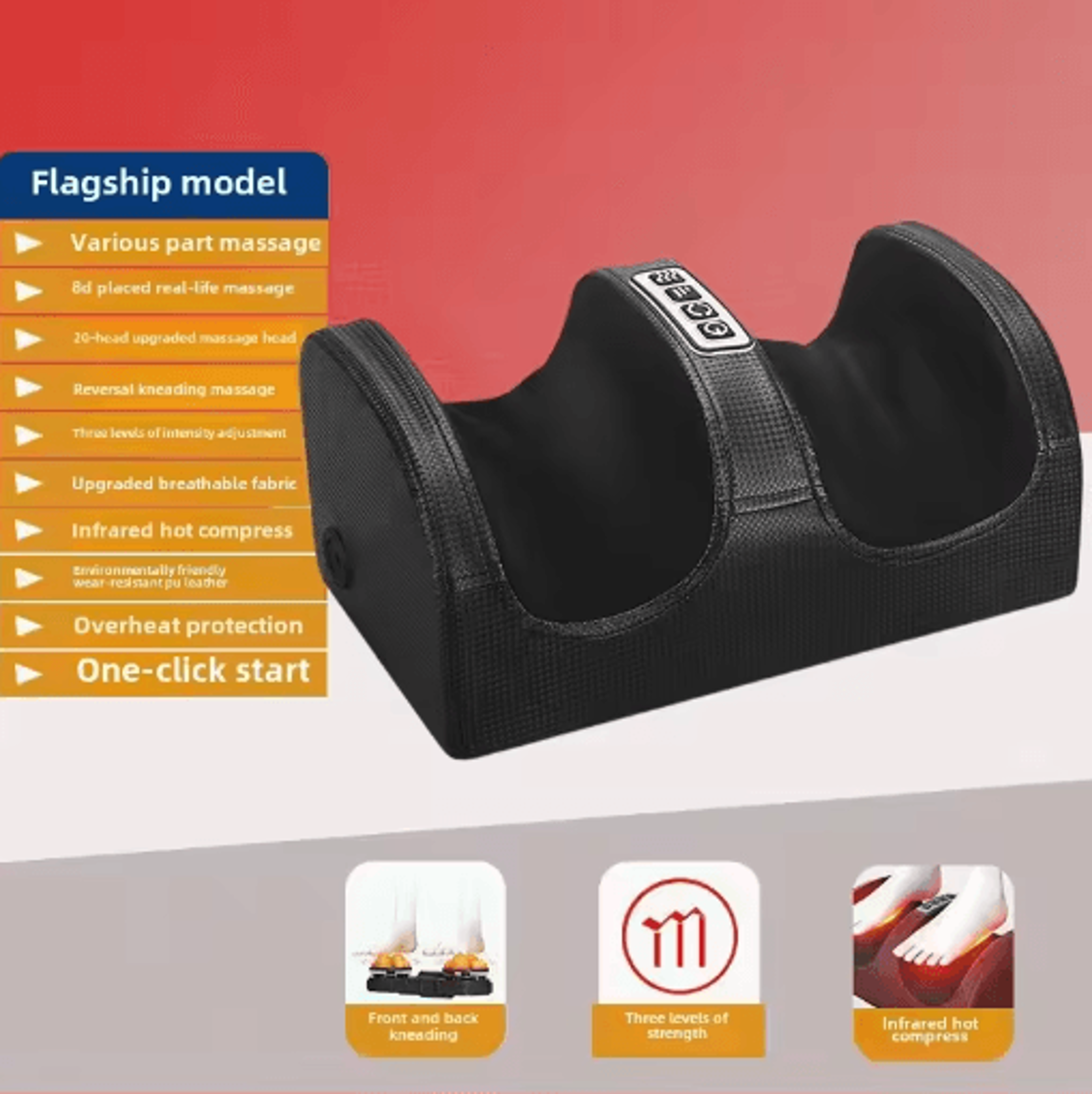 Heated Foot Massage Machine With Deep Kneading  Constant Temperature Foot Calf  Arm Massager 4