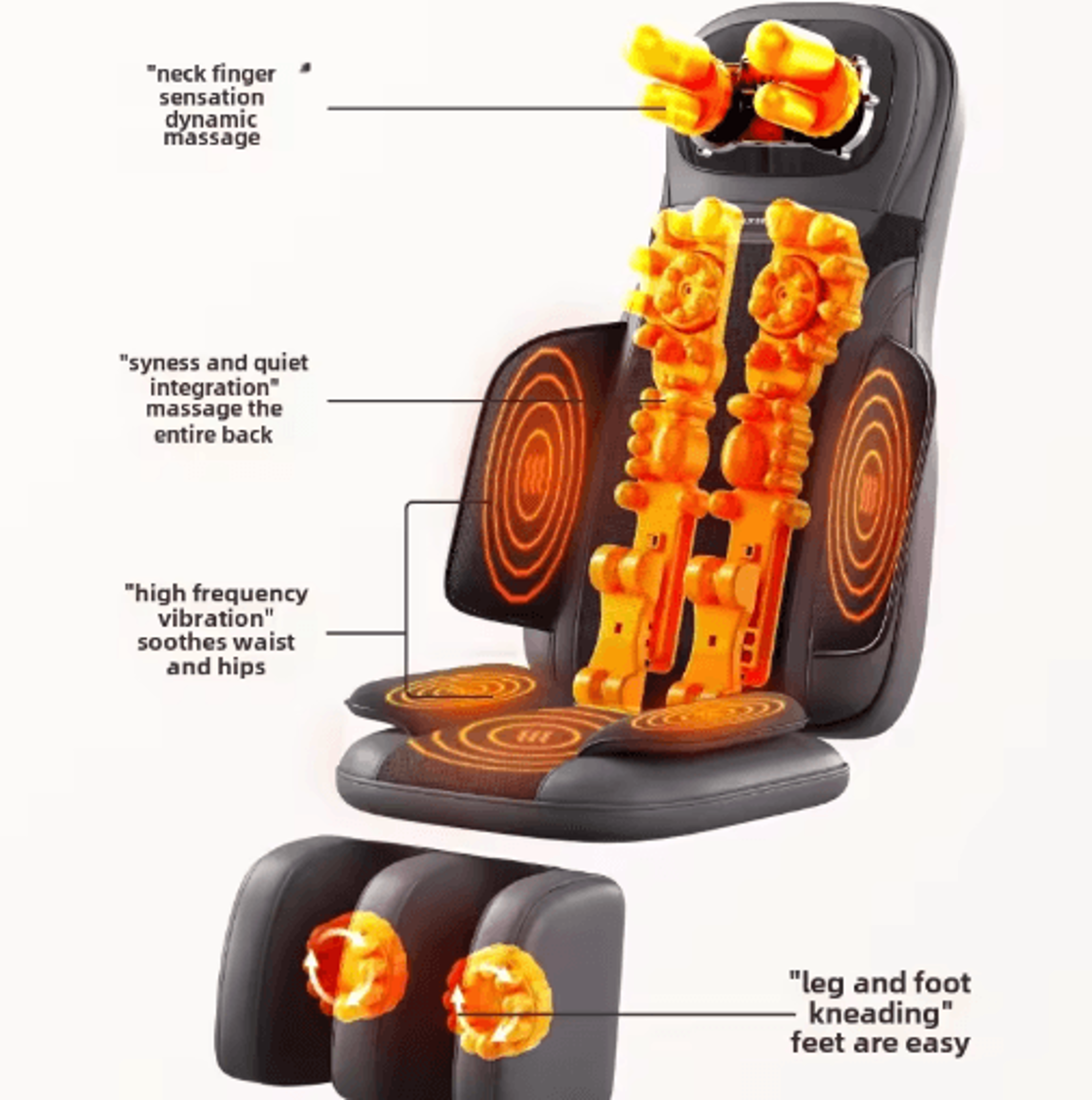 Multifunctional Full Body Massage Chair Cushion With Heat Neck  Back Shiatsu Massage 6