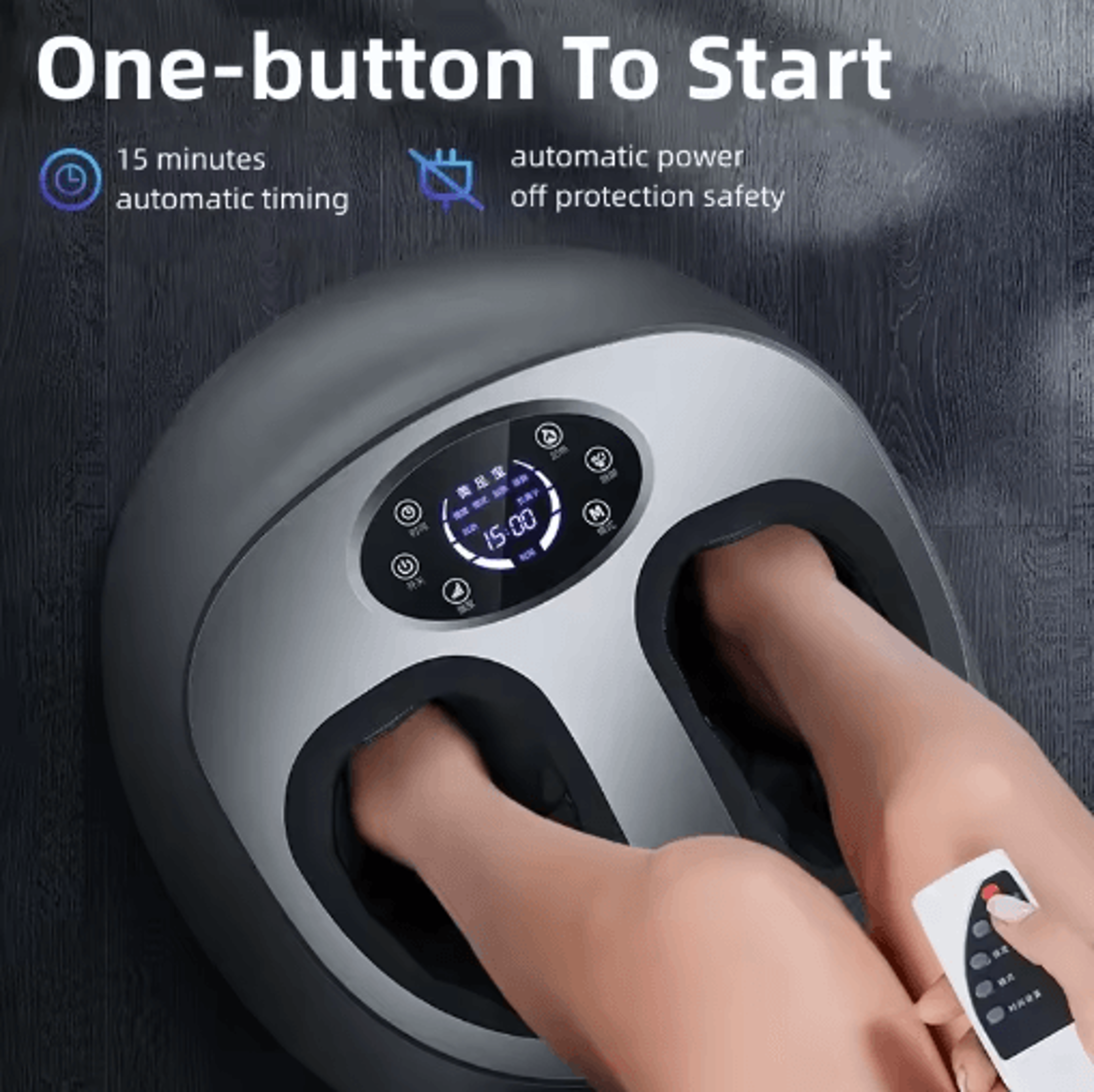 Fully Automatic Shiatsu Foot Massager Machine With Heat  Air Compression 9