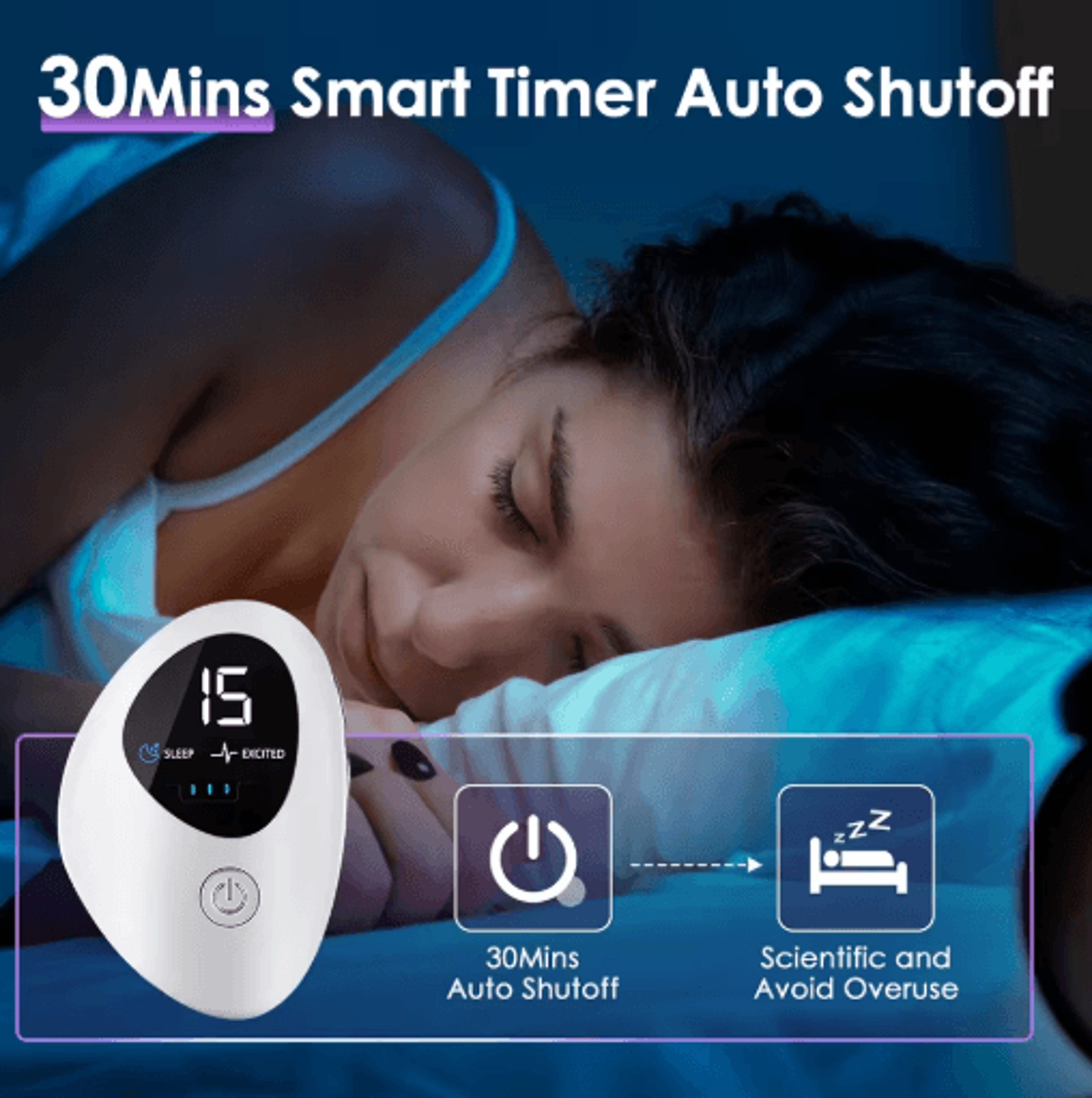 Microcurrent EMS Sleep Aid  Palm Massager For Relaxation And Stress Relief 3