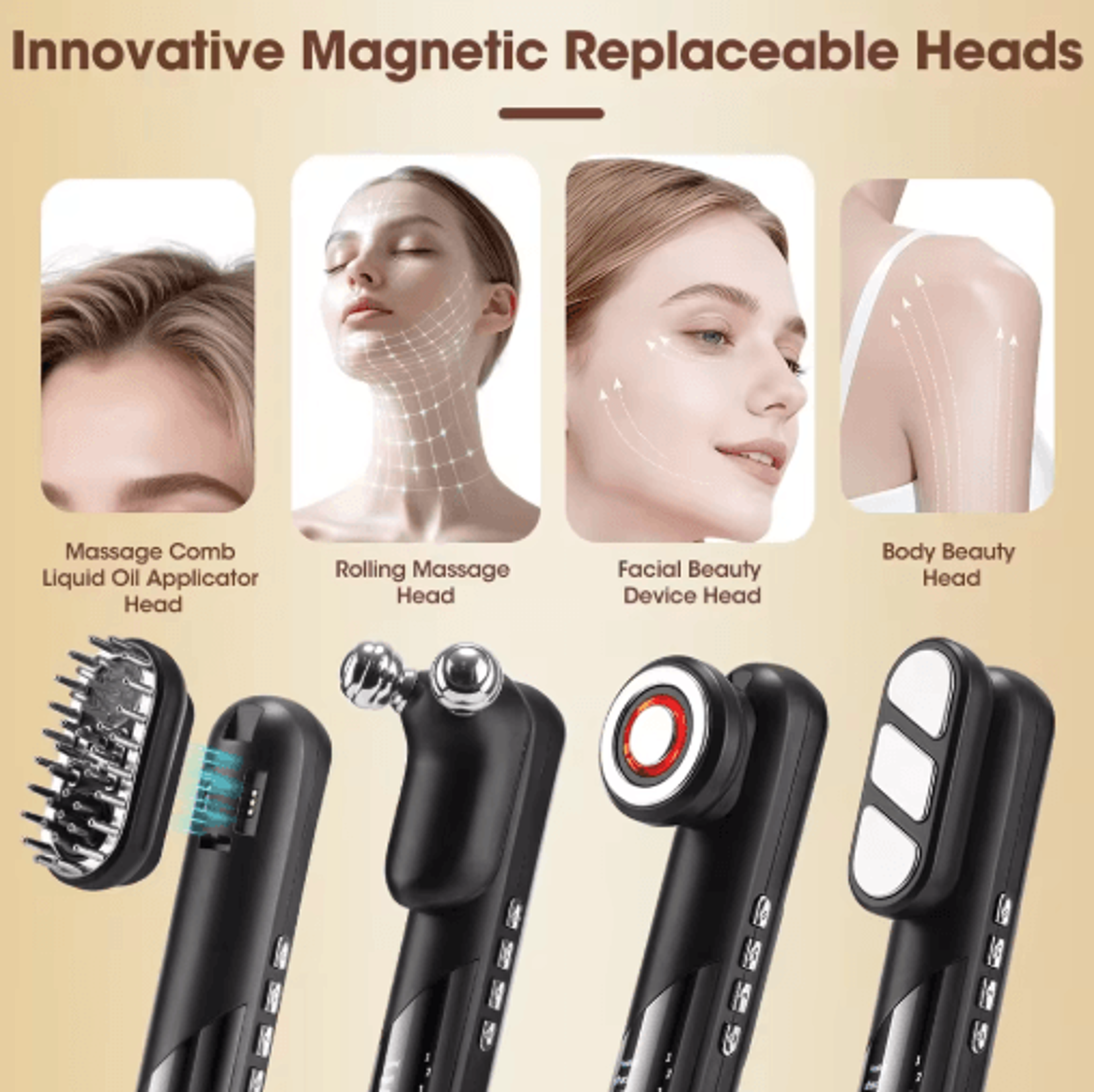 4in1 Electric EMS Scalp Massage Comb With Red Light Therapy For Hair  Facial Care 5
