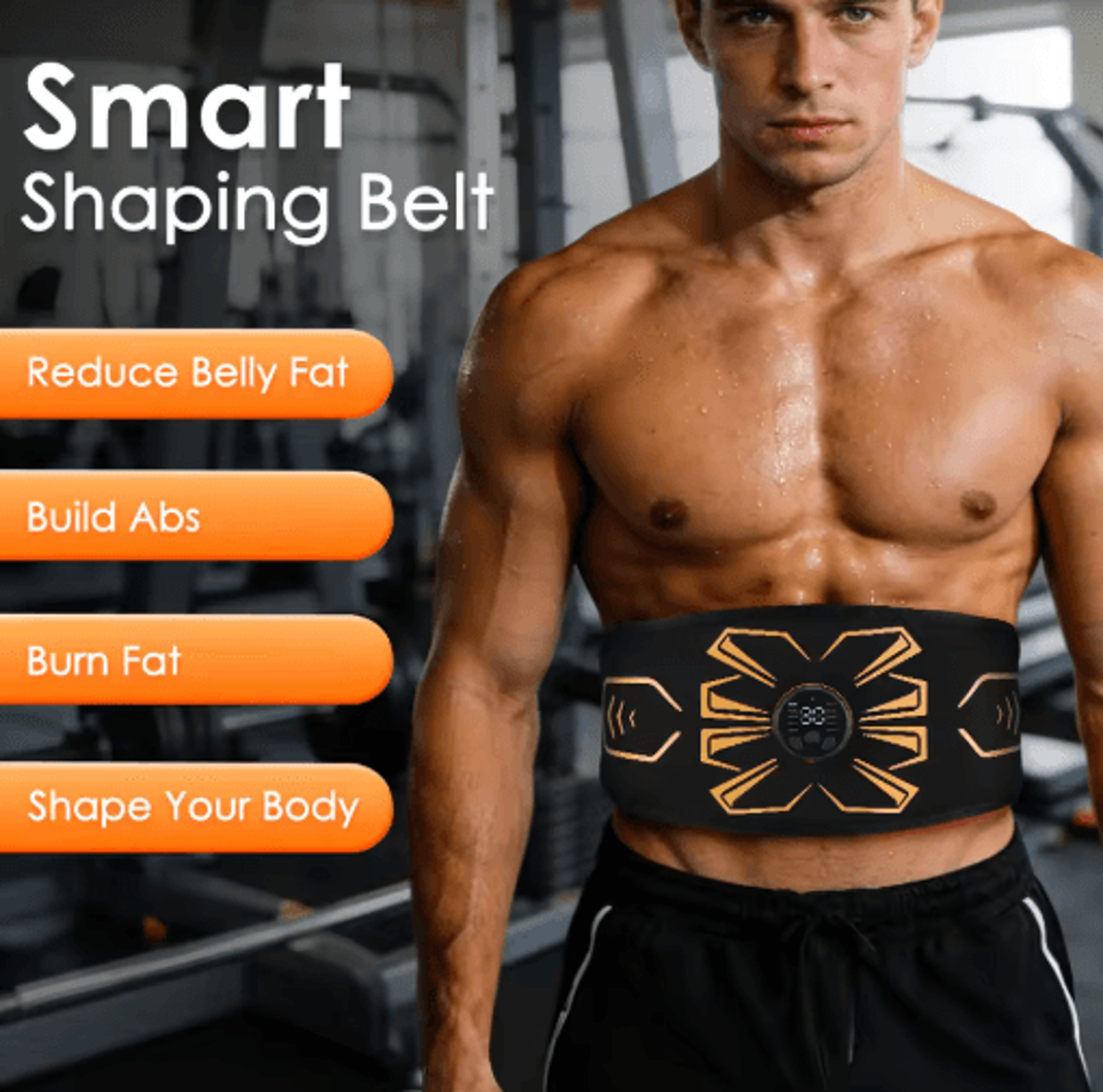 EMS Muscle Stimulator Belt With 10 Electrodes 10 Modes  30 Intensity Levels 7