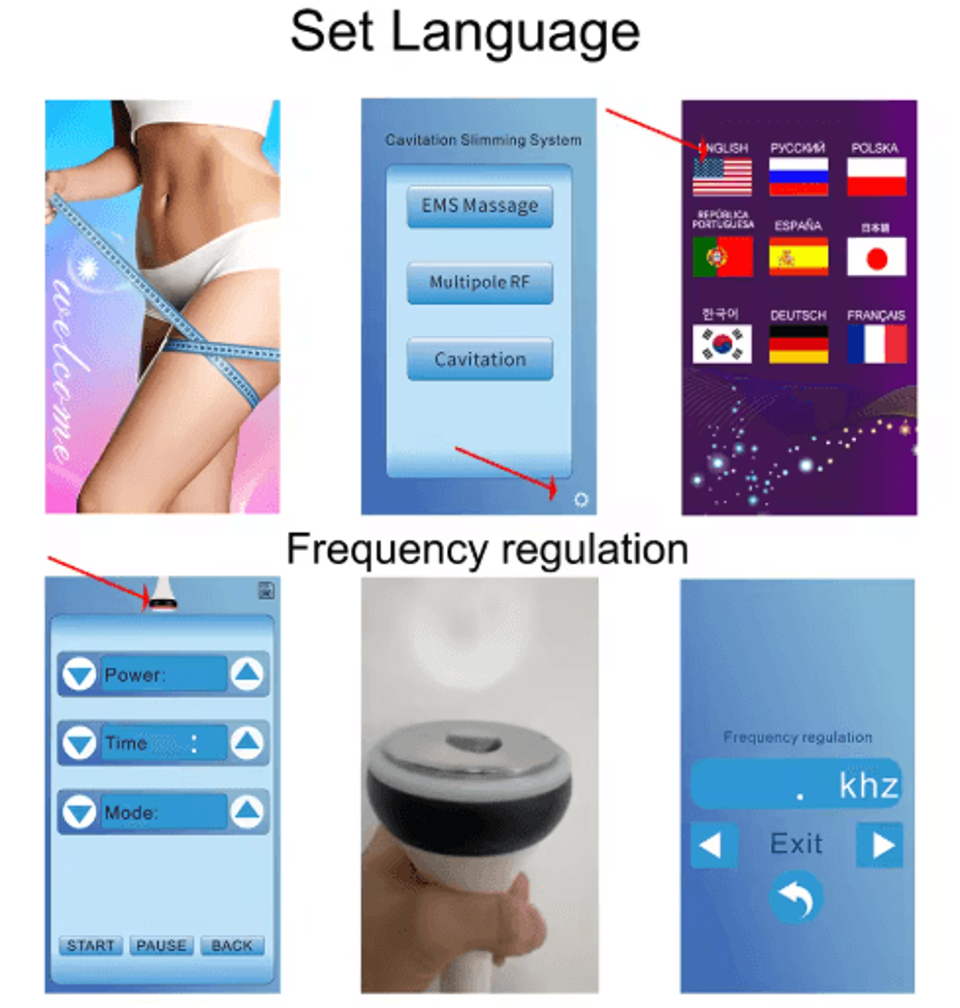Multifunction Ultrasonic Cavitation Machine With EMS Muscle Stimulator  Radio Frequency Body Contou 8