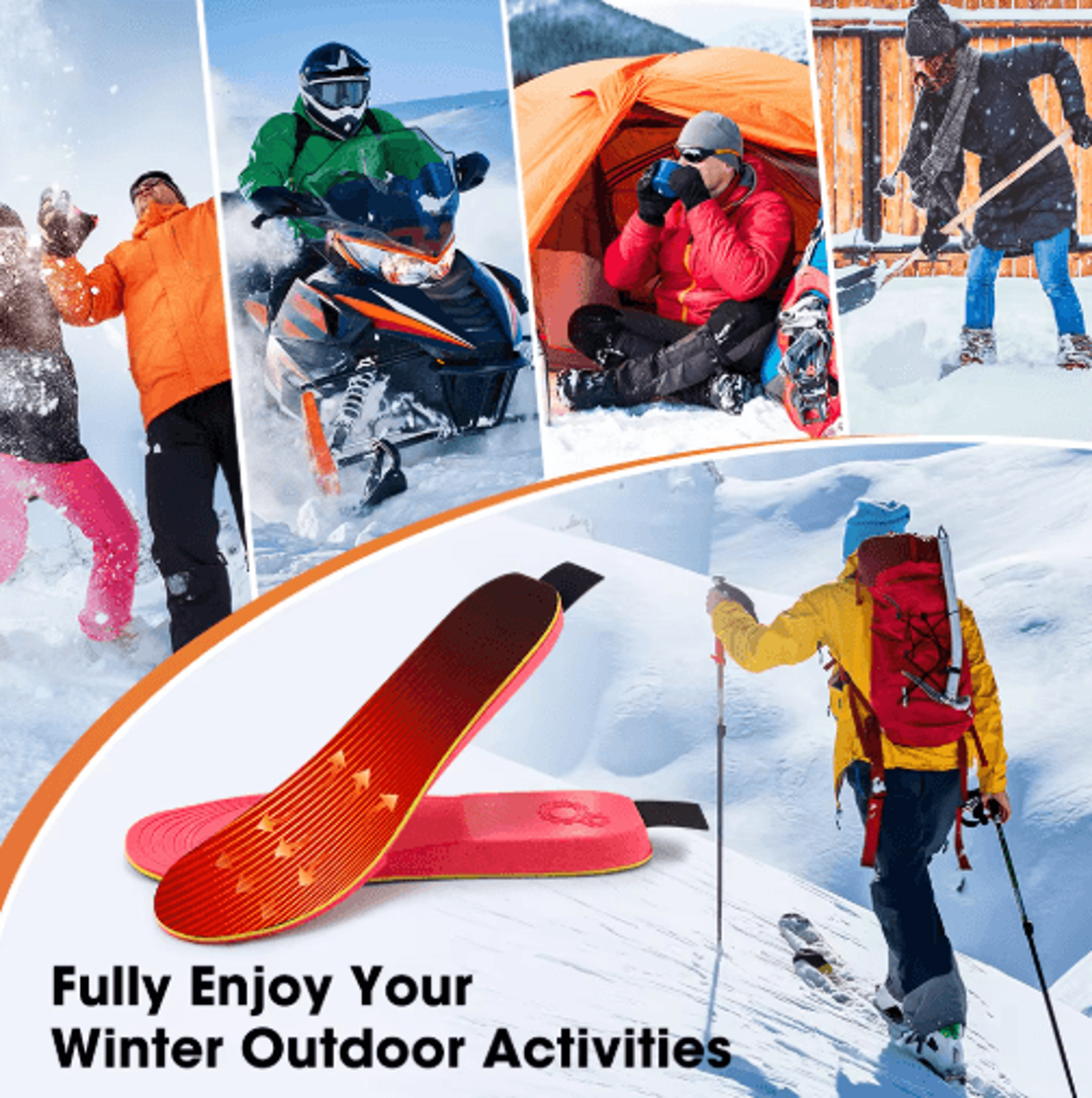 APPControl Heated Insoles With Adjustable Temperature For Winter Hiking Skiing  Outdoor Comfort 5