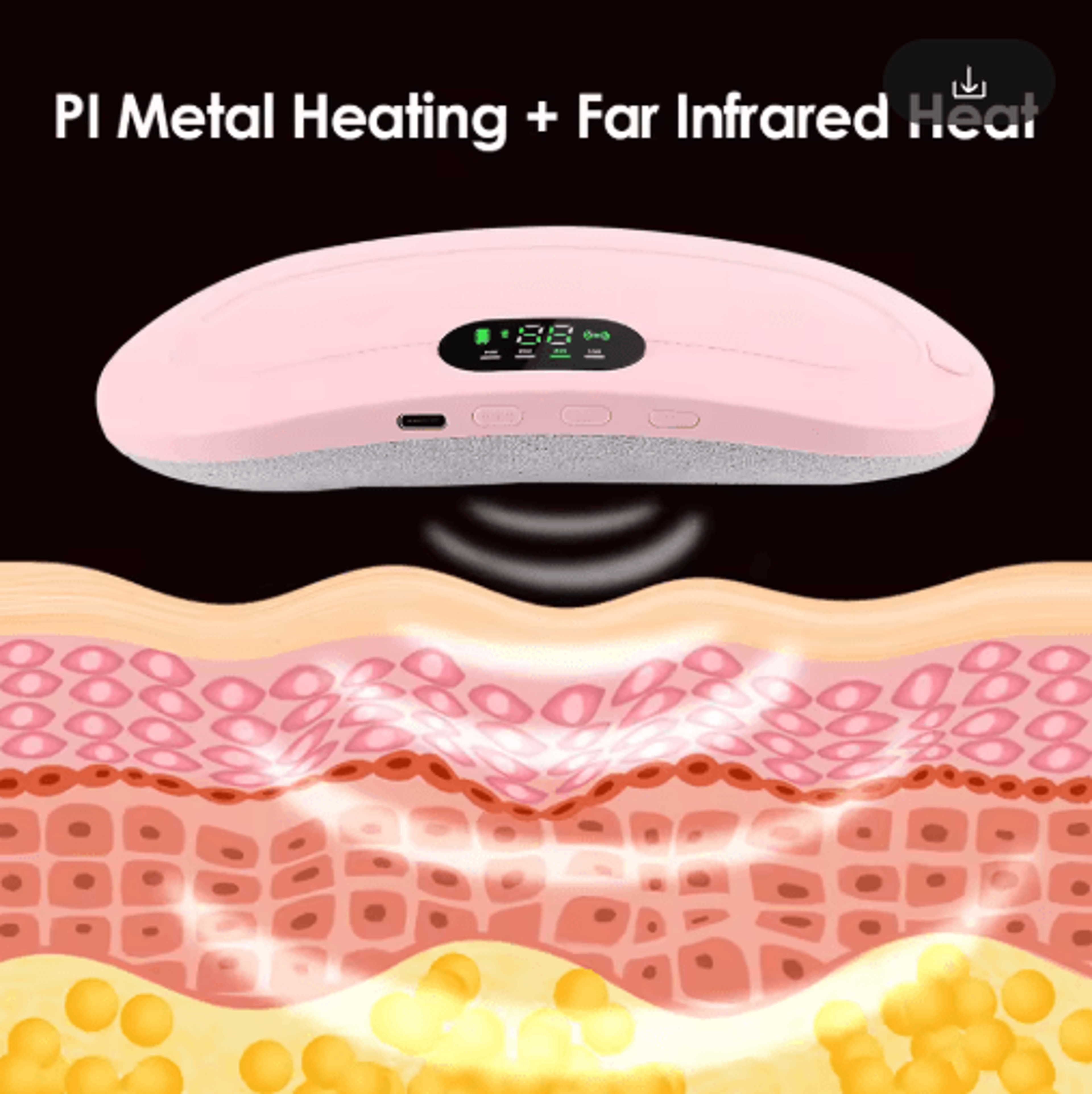 USB Rechargeable Menstrual Heating Pad Belt With Vibration Massage For Abdominal Comfort 9