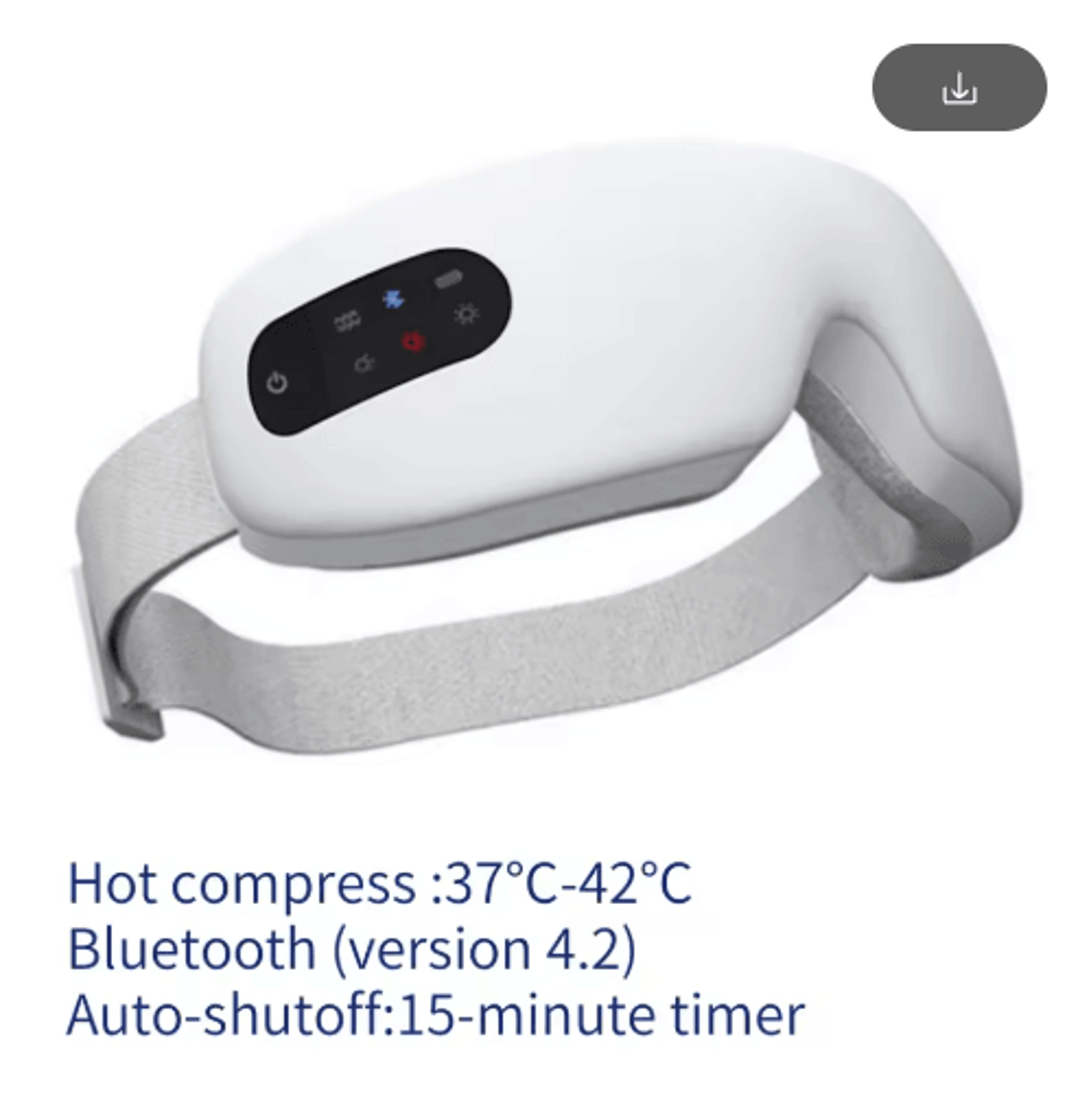 Smart Eye Massager With Heat Vibration  Bluetooth Music  Wireless Eye Relaxation Mask 1