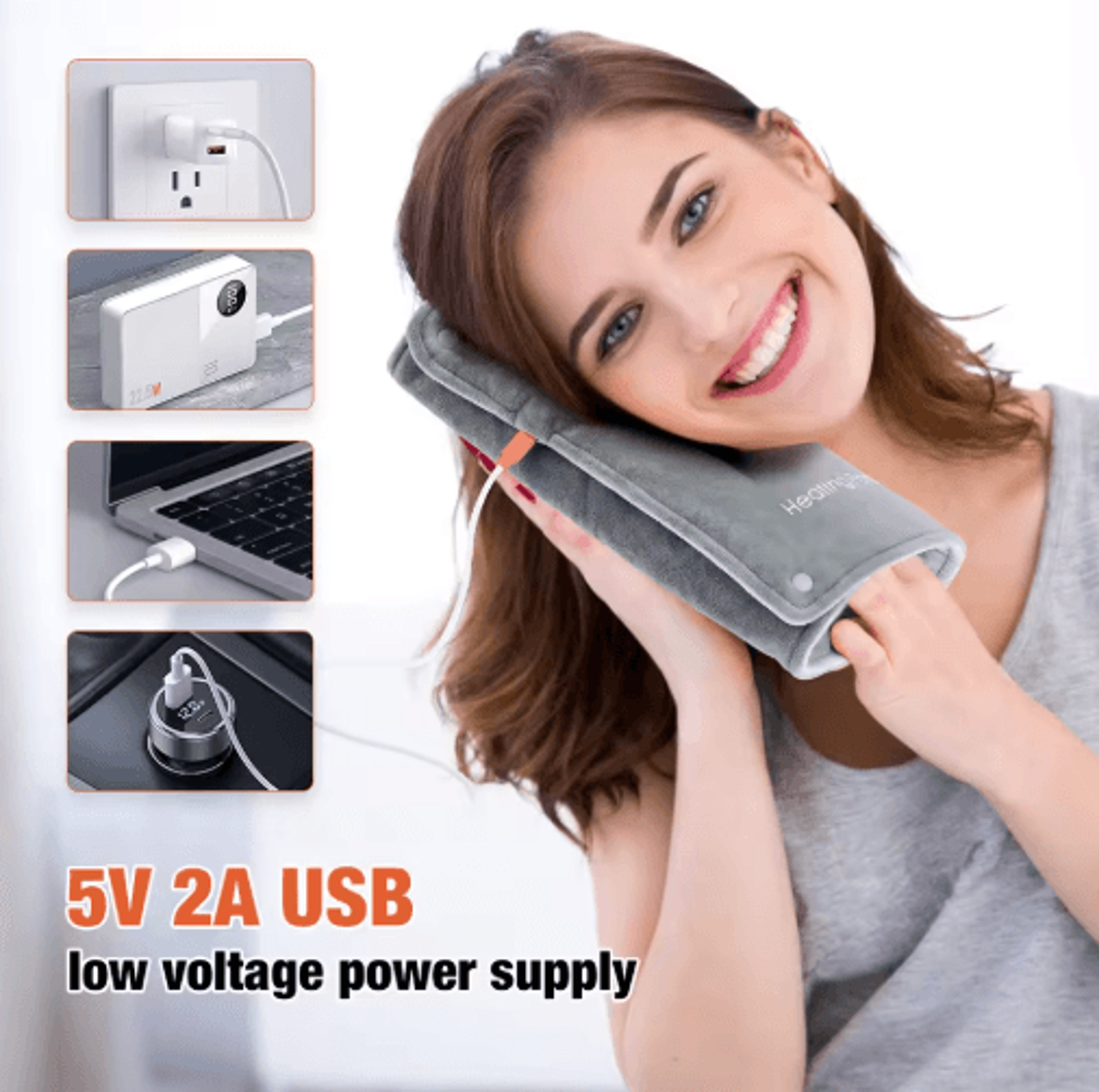 USB Rechargeable Electric Heating Pad For Hands Abdomen  Feet  Waterproof Warming Mat 6