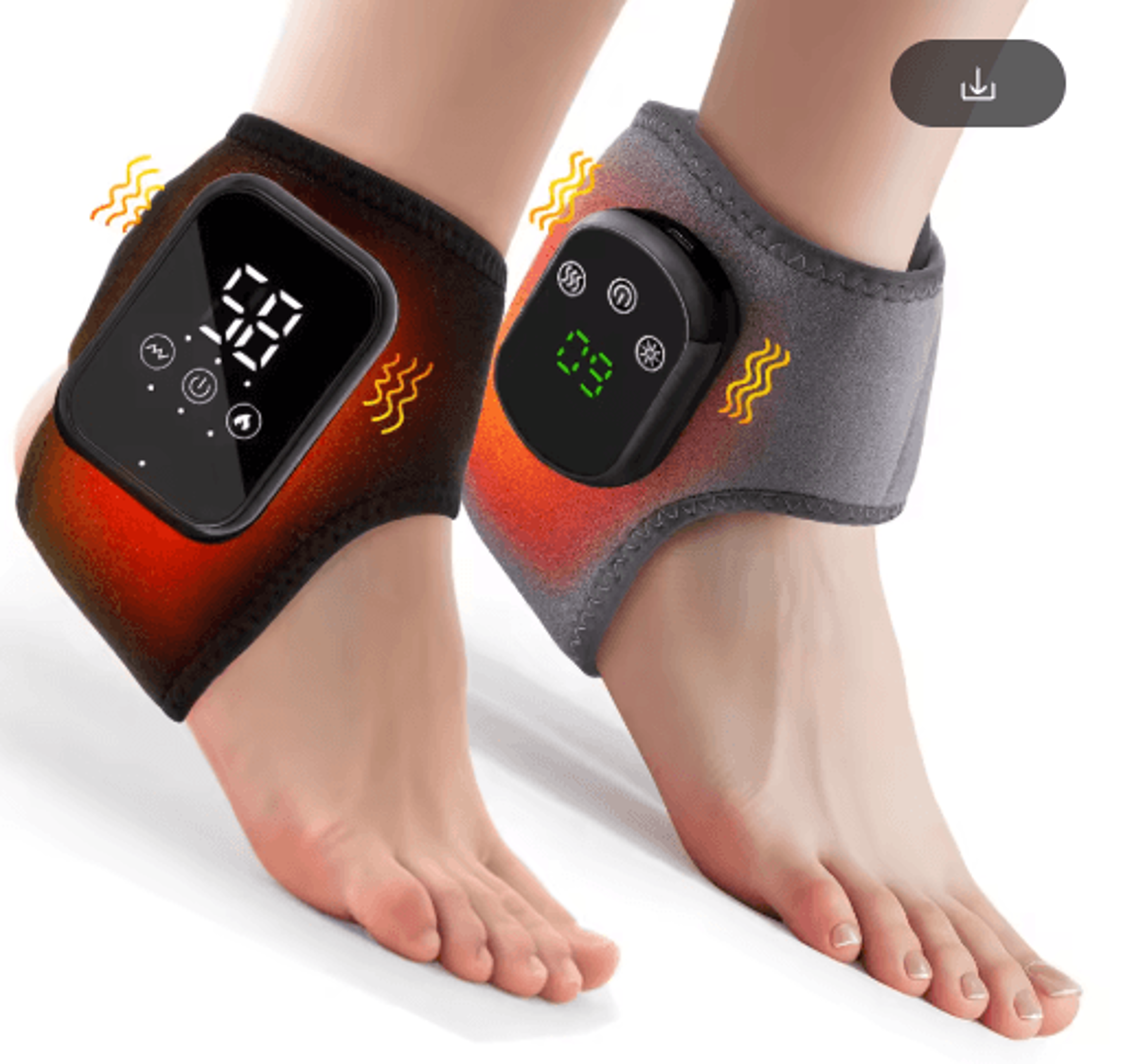 Cordless Electric Ankle Massager With Infrared Heat  Vibration  Heated Ankle Brace For Joint  Muscl 0