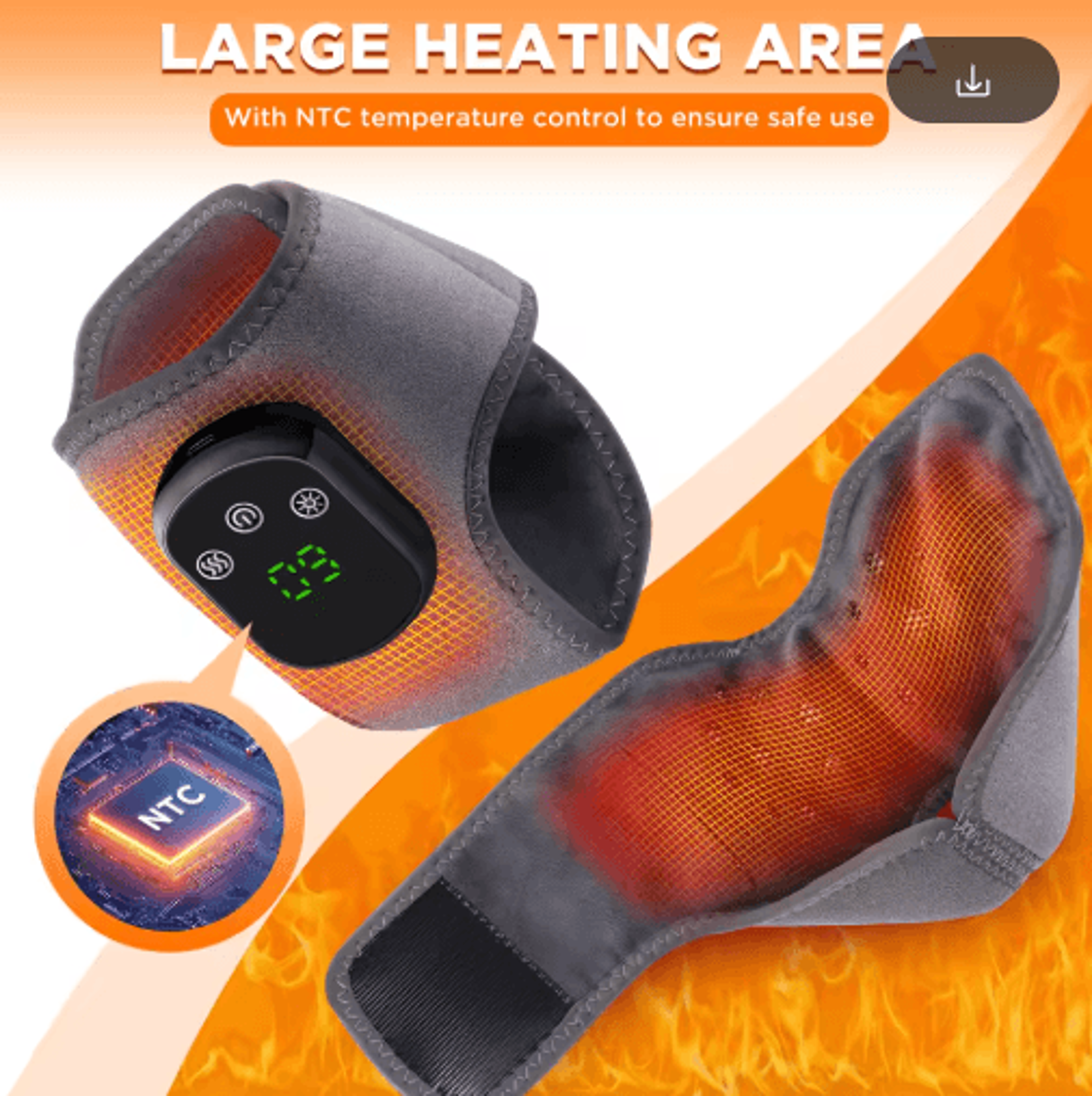 Cordless Electric Ankle Massager With Infrared Heat  Vibration  Heated Ankle Brace For Joint  Muscl 7