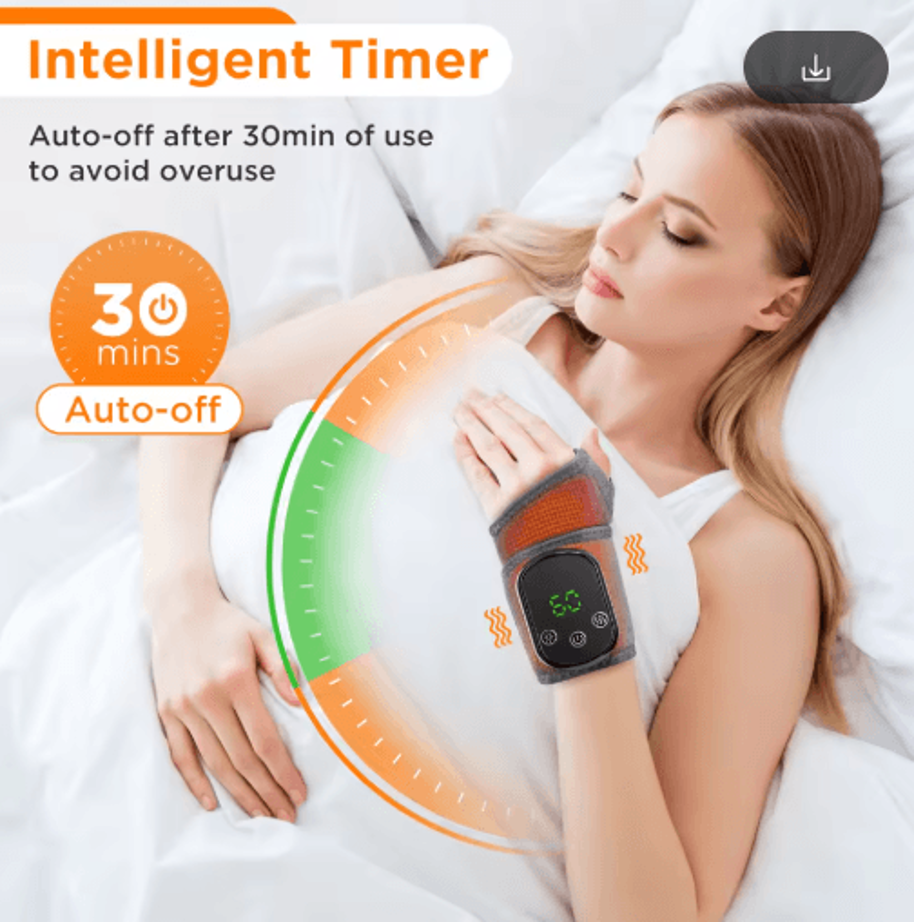 Cordless Electric Ankle Brace With Heat  Vibration  Rechargeable Ankle Wrist  Foot Support Massager 7