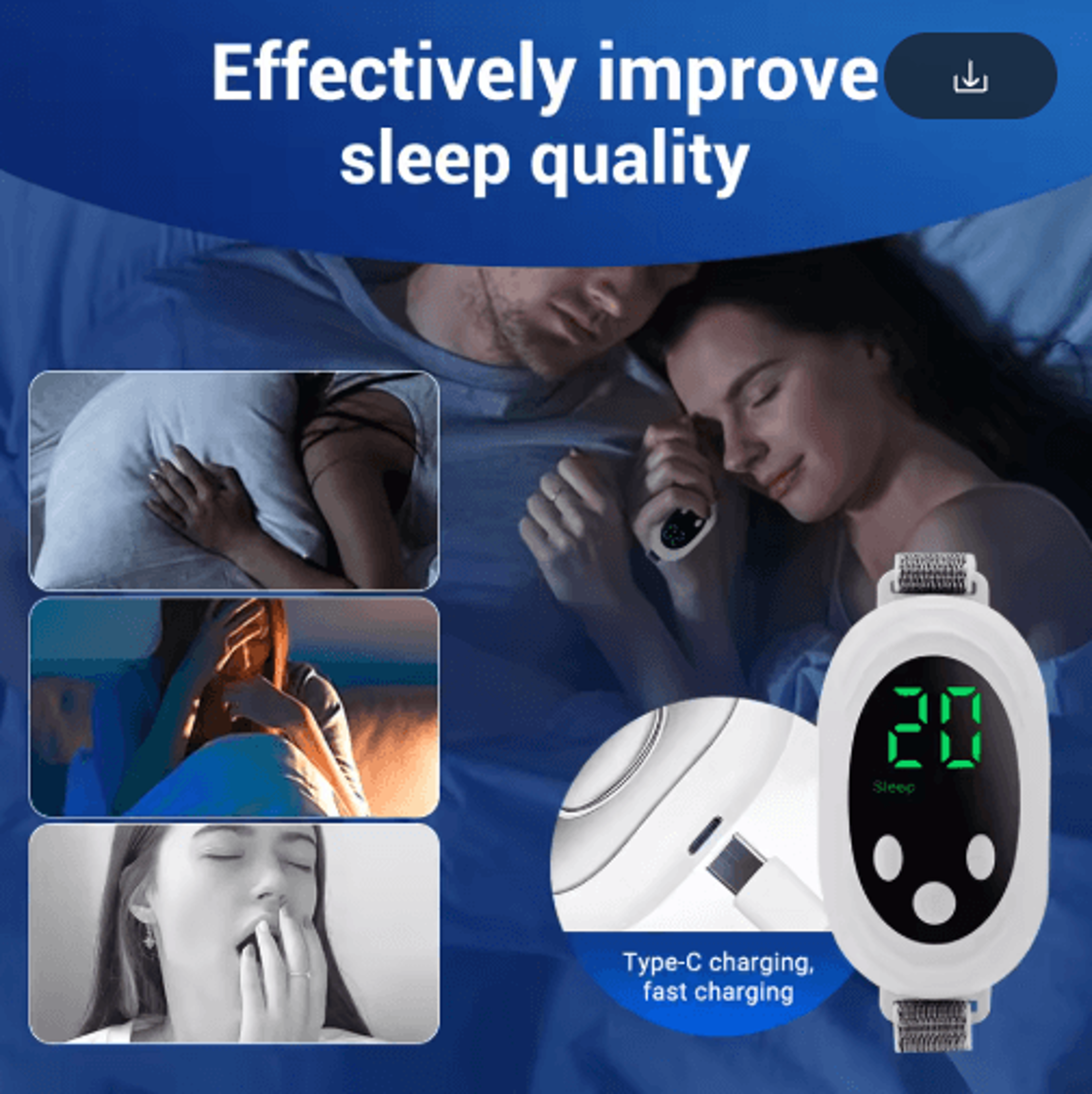 Smart Microcurrent Relaxation Device  Handheld Pulse Relaxation Aid For Calm  Wellness 4