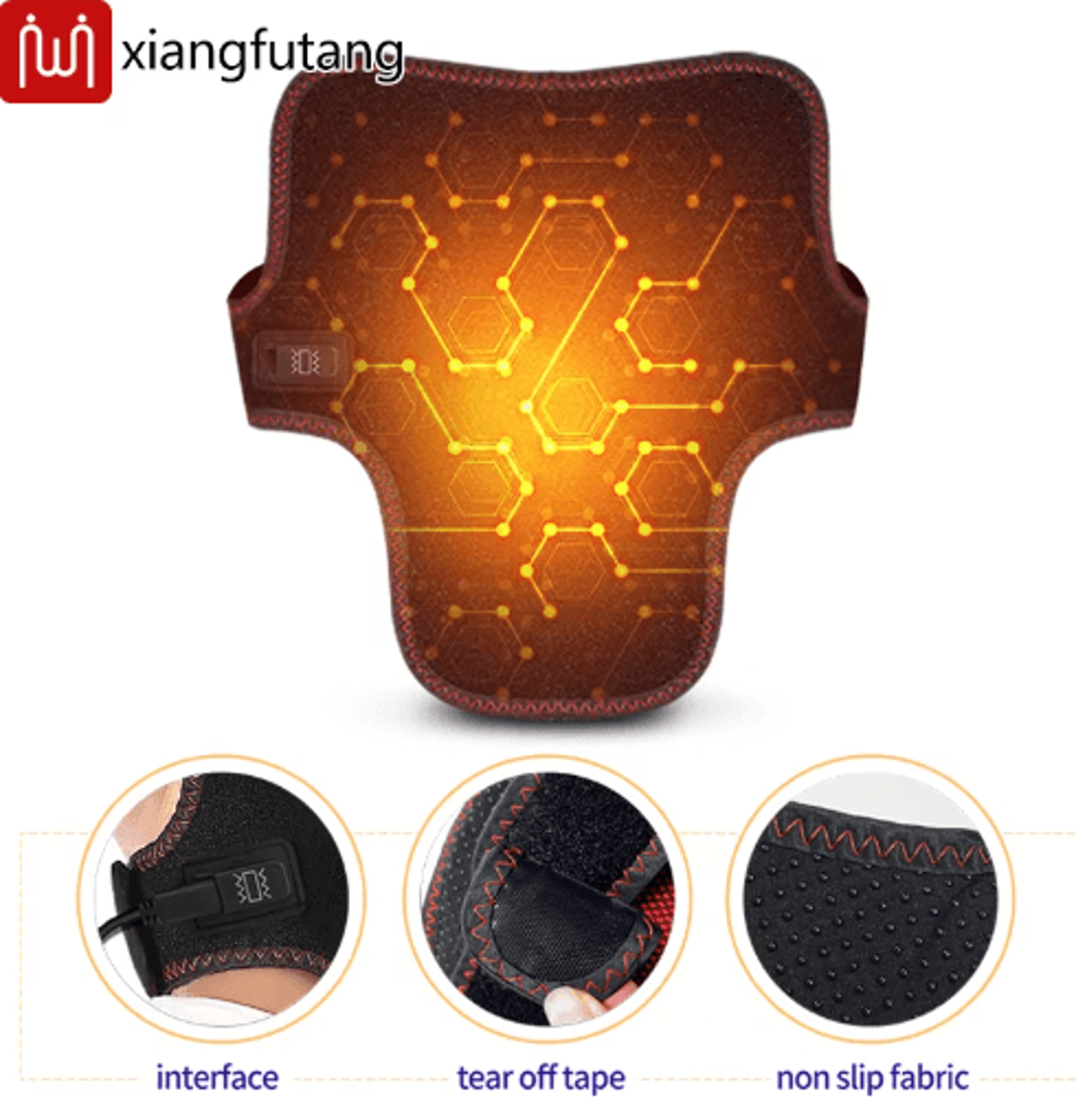 Electric Heated Neck Brace Massager  Adjustable Neck Support Belt With 3 Heat Levels 5
