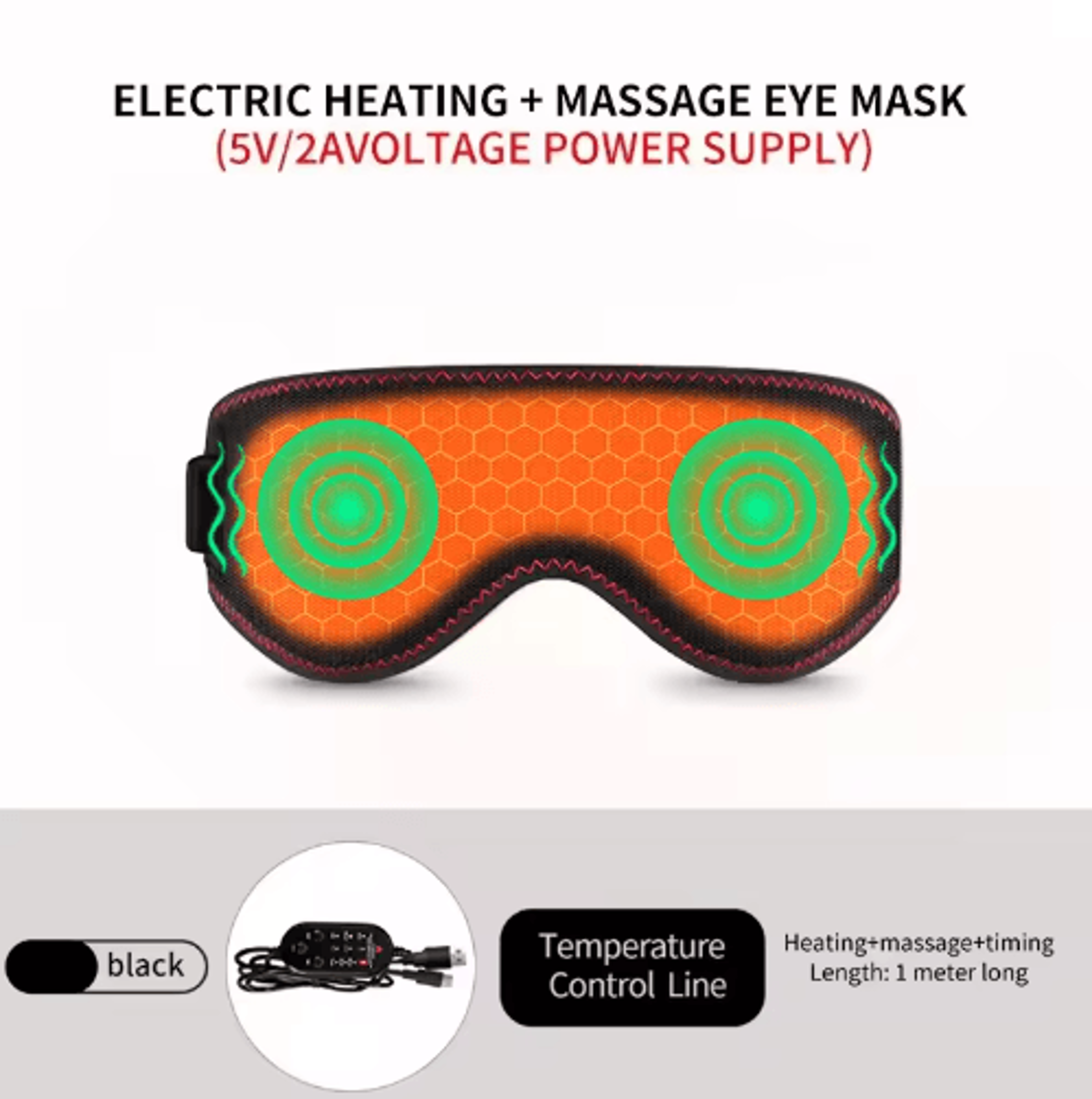 Electric Heated Eye Mask  Warm Eye Compress With 3 Temperature Levels For Dry Eye Comfort  Restful  1