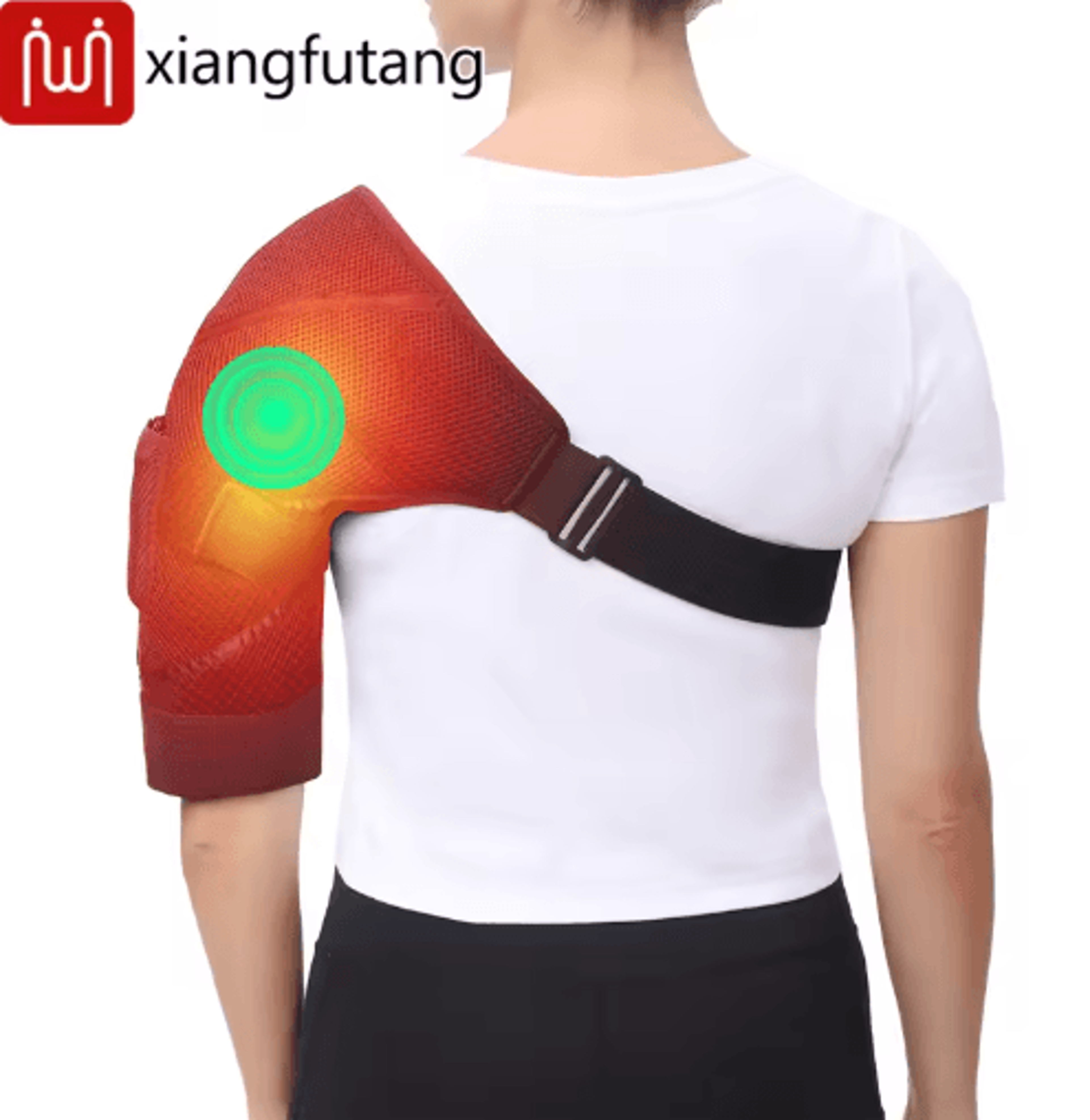 Electric Heated Shoulder Brace Massager  Adjustable Heating Pad With 3 Temperature Levels For Left  6