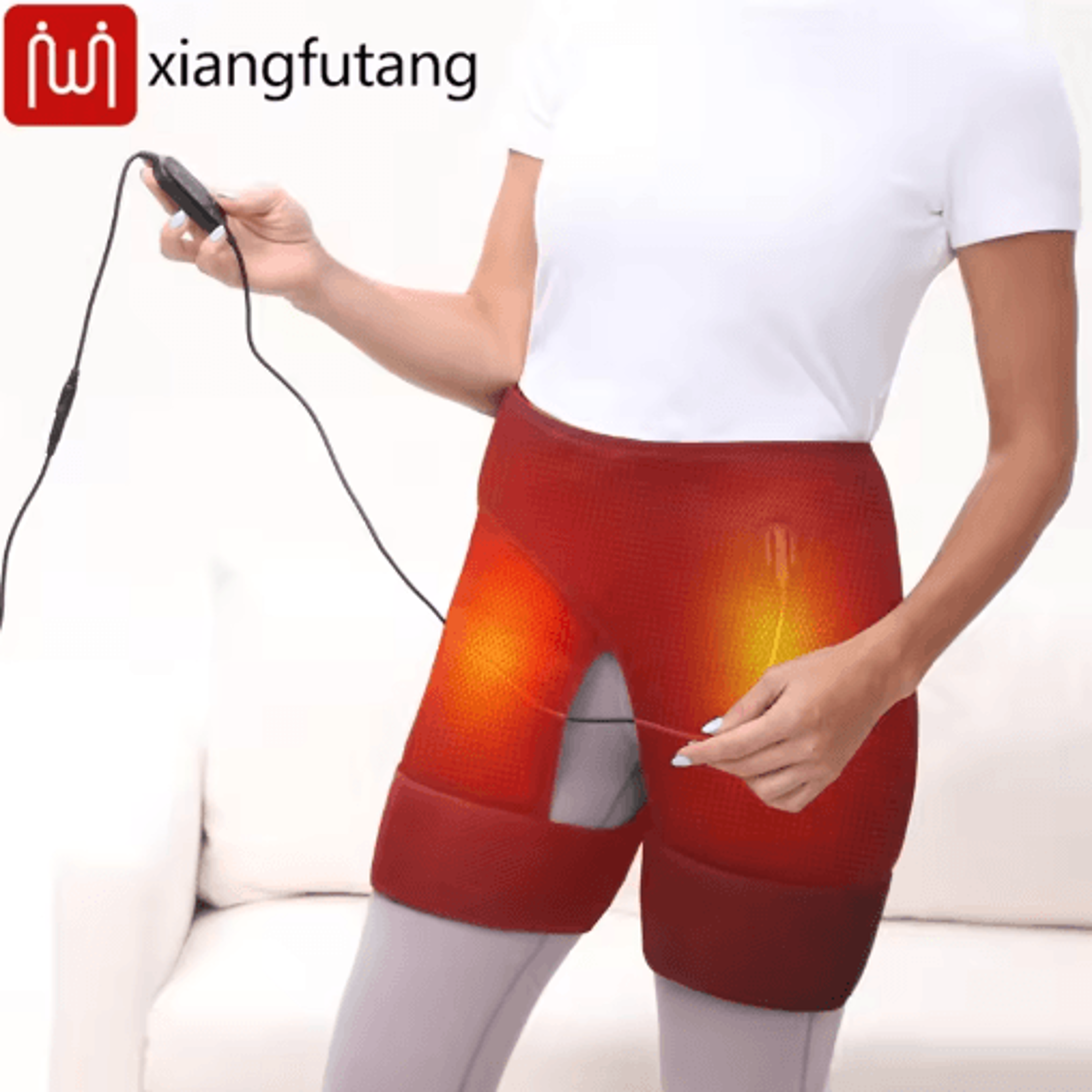 Electric Heated Dual Hip Support Wrap  Vibration Hip Massager For Waist Hips  Thighs 6