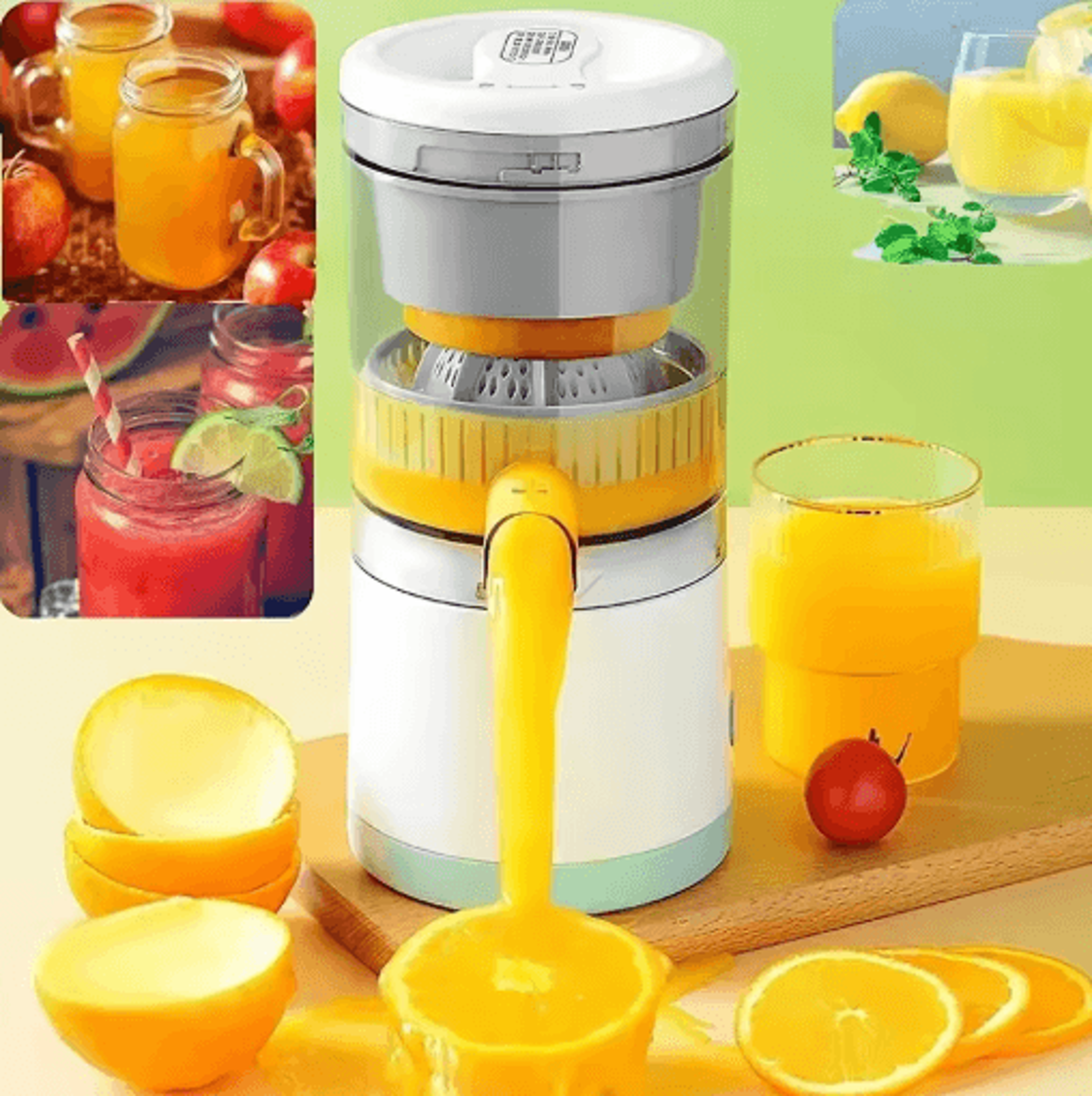 Portable Electric Juicer  USB Rechargeable Wireless Citrus Juicer For Oranges Lemons  More 4