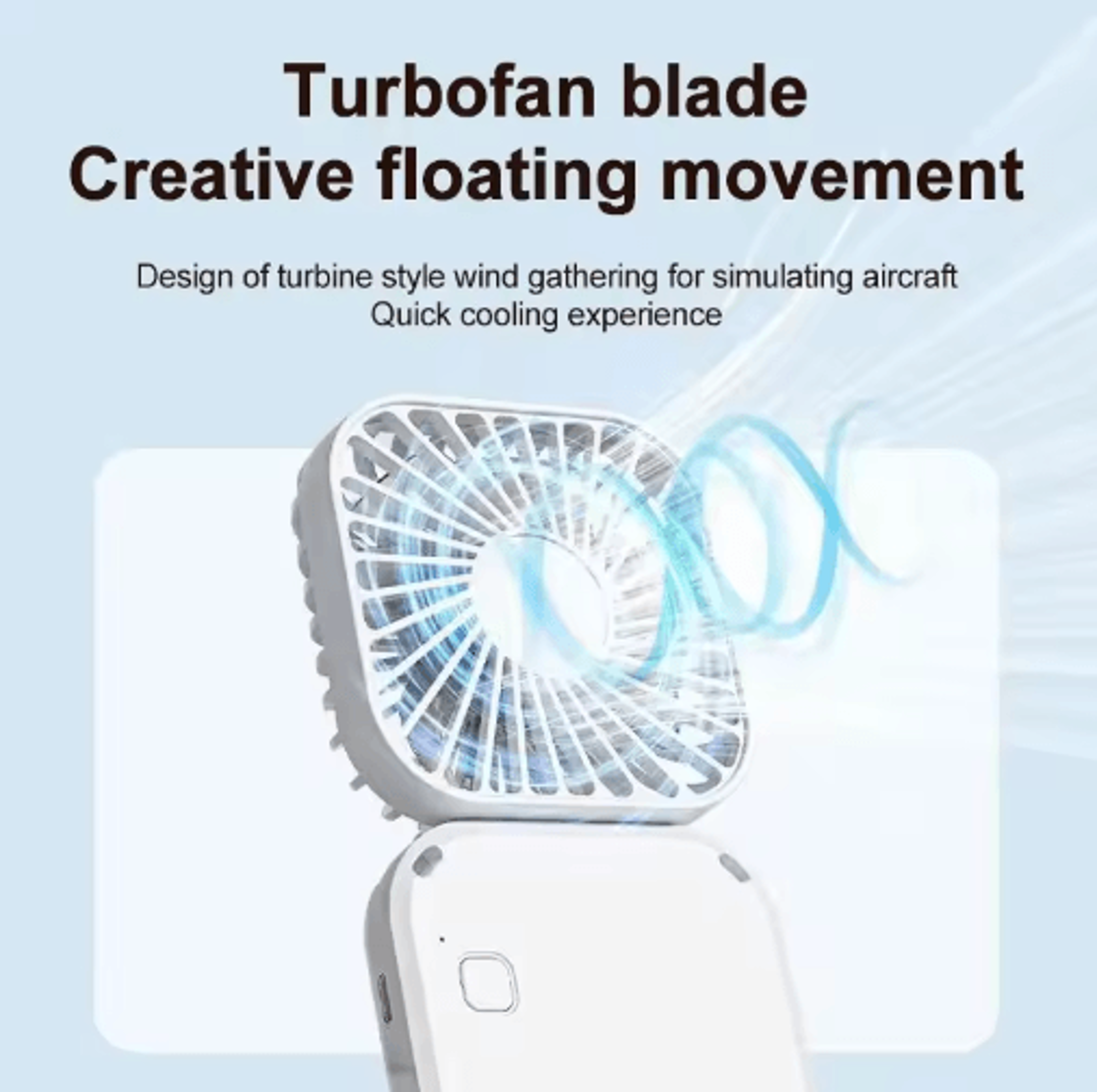 Mini Portable Folding Fan  USB Rechargeable Handheld  Desk Fan With Power Bank Function 4
