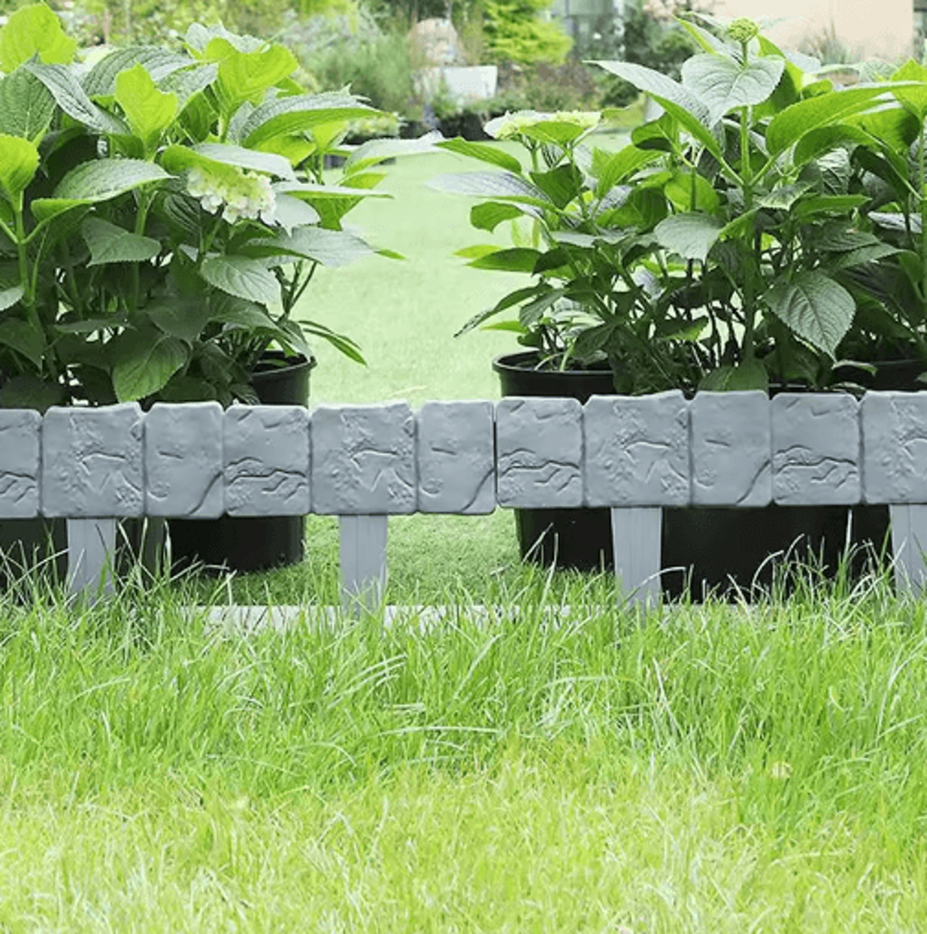 Decorative Imitation Stone Garden Fence Border  Plant Support  Lawn Edging Stakes 510 PCS 3