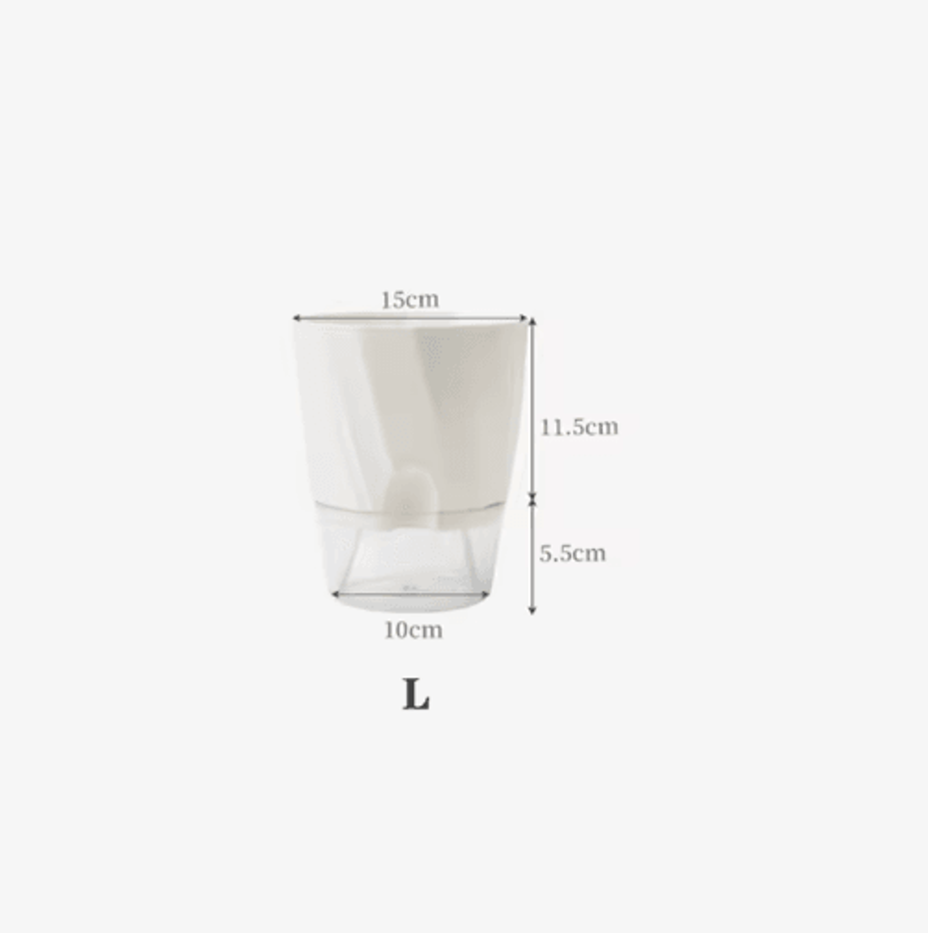 Lazy Hydroponic SelfWatering Planter  Transparent Double Layer Automatic WaterAbsorbing Flower Pot  1