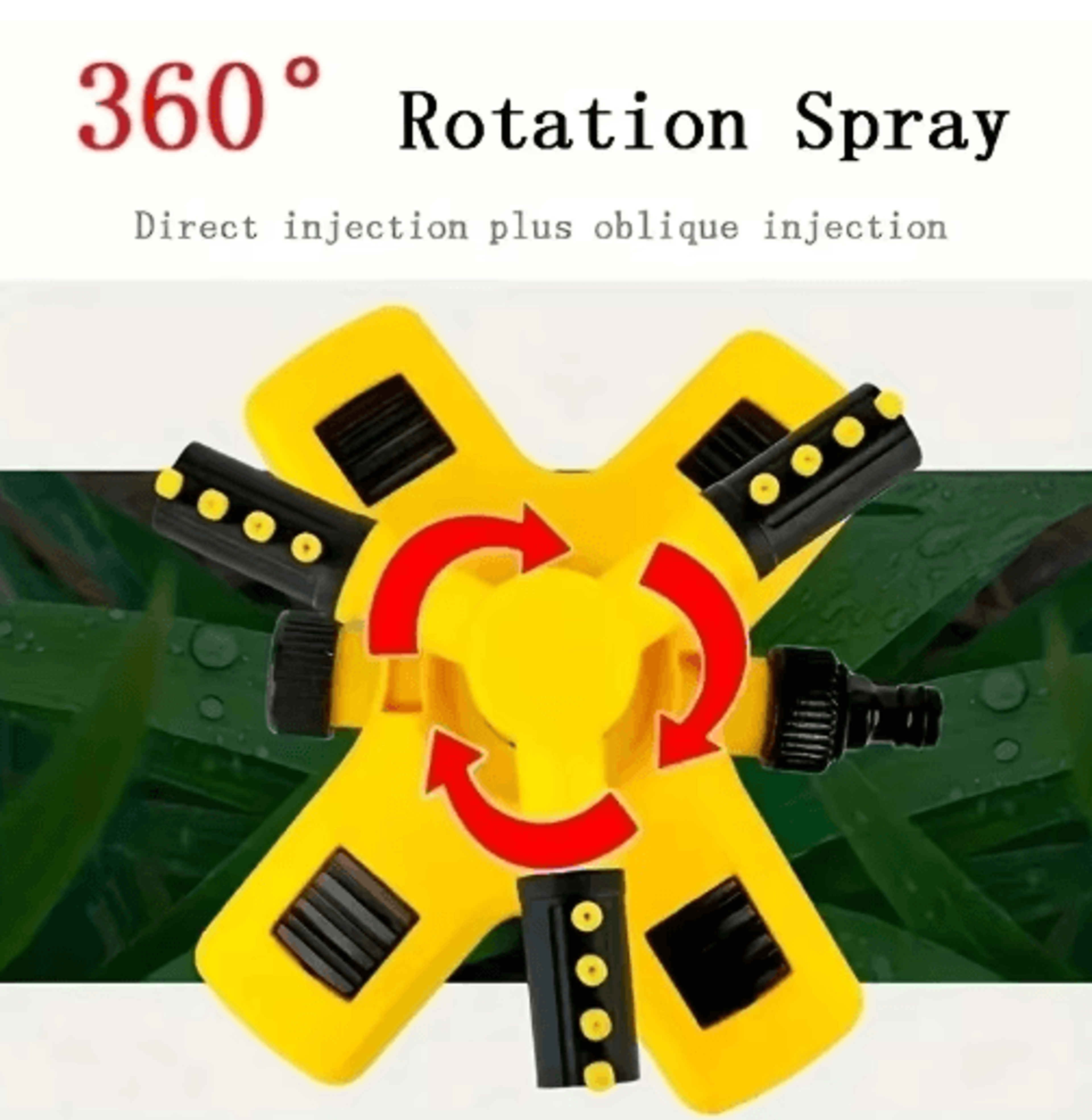 360 Automatic Rotating Garden Sprinkler  Large Area Lawn  Yard Irrigation Watering System 7
