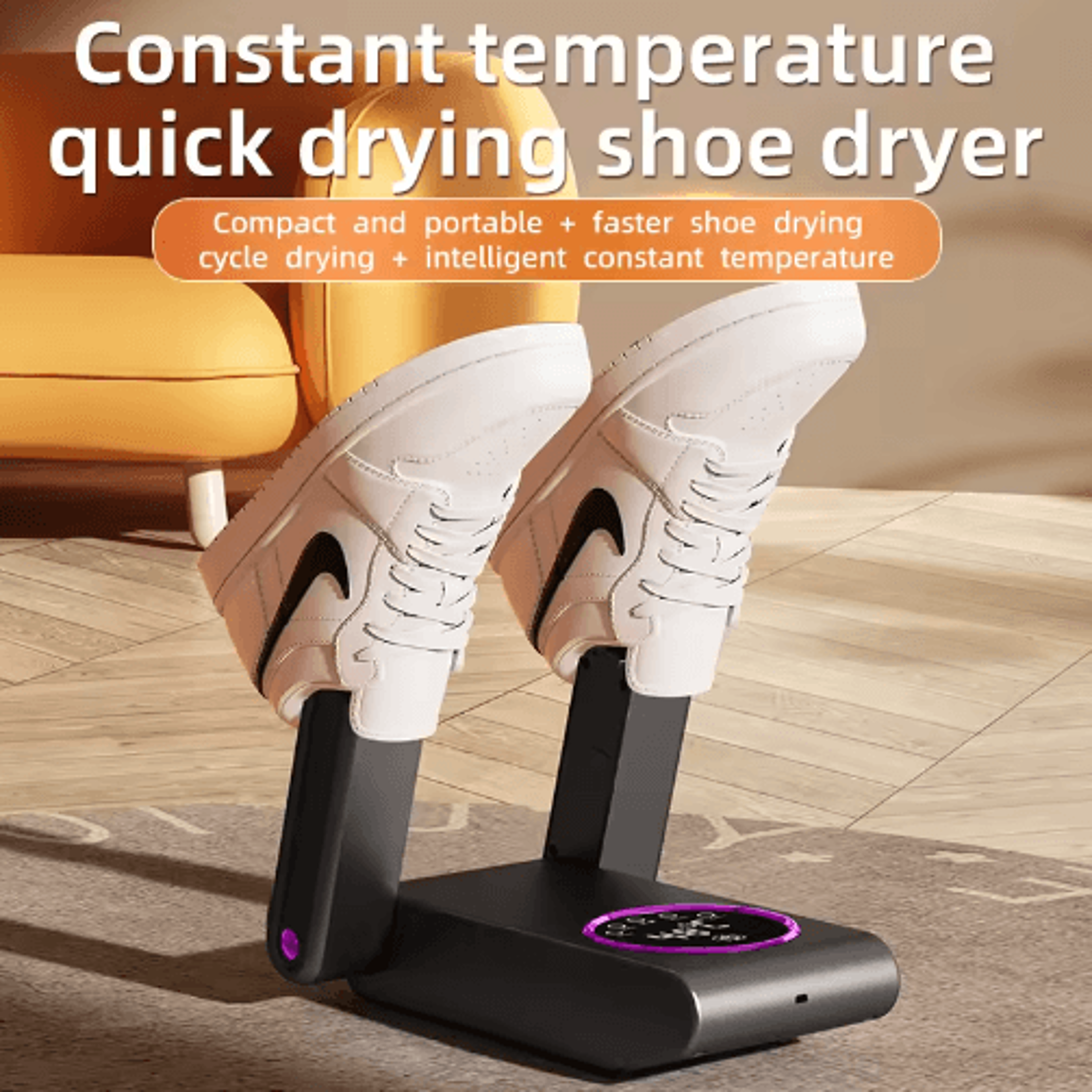 Intelligent Shoe Dryer  Boot Warmer With Adjustable Timer  Quick Drying Deodorizing  Sterilizing He 4