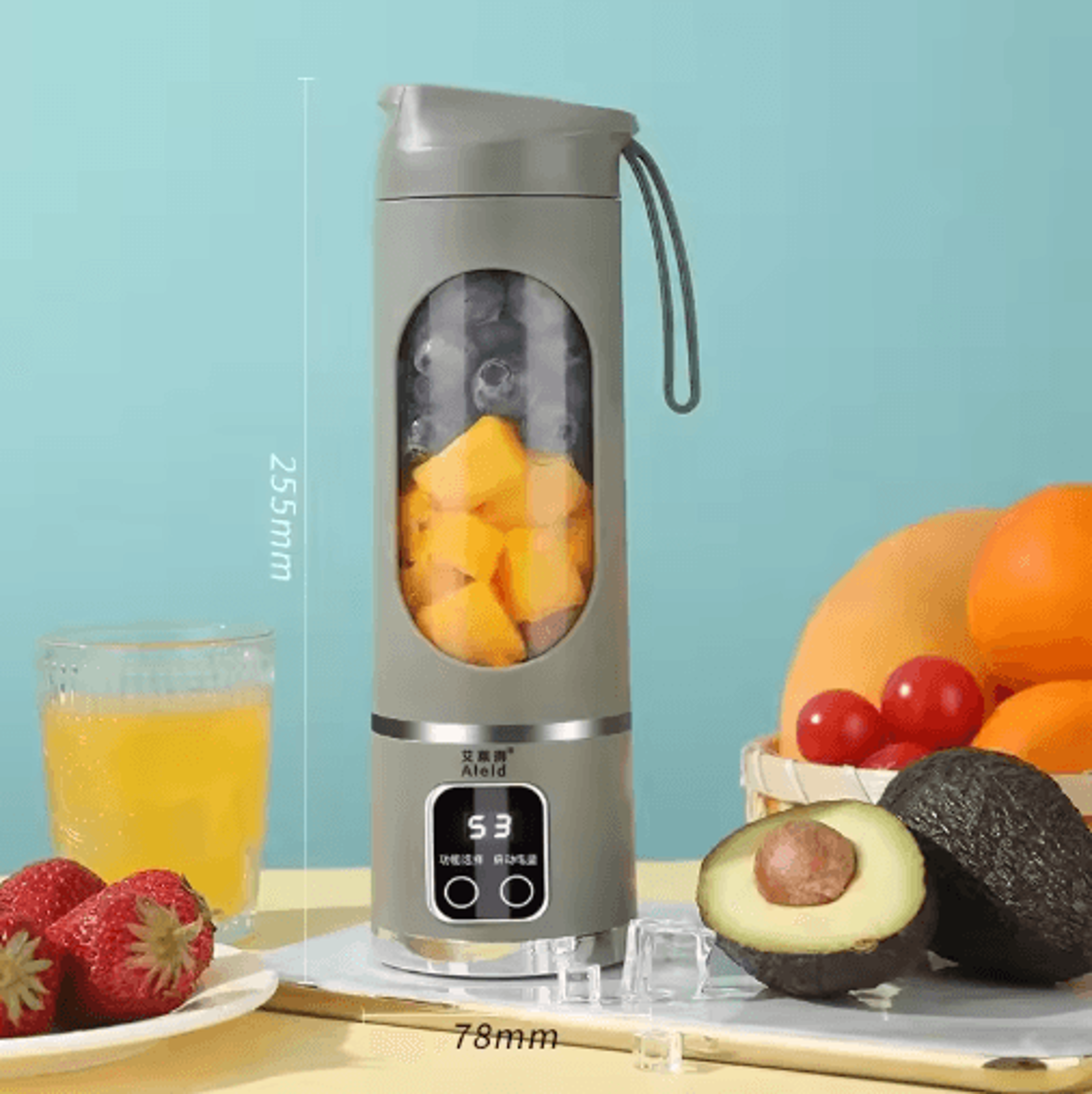 Portable USB Rechargeable Blender  450ml 10Blade Smoothie  Ice Crusher Juicer Cup 0