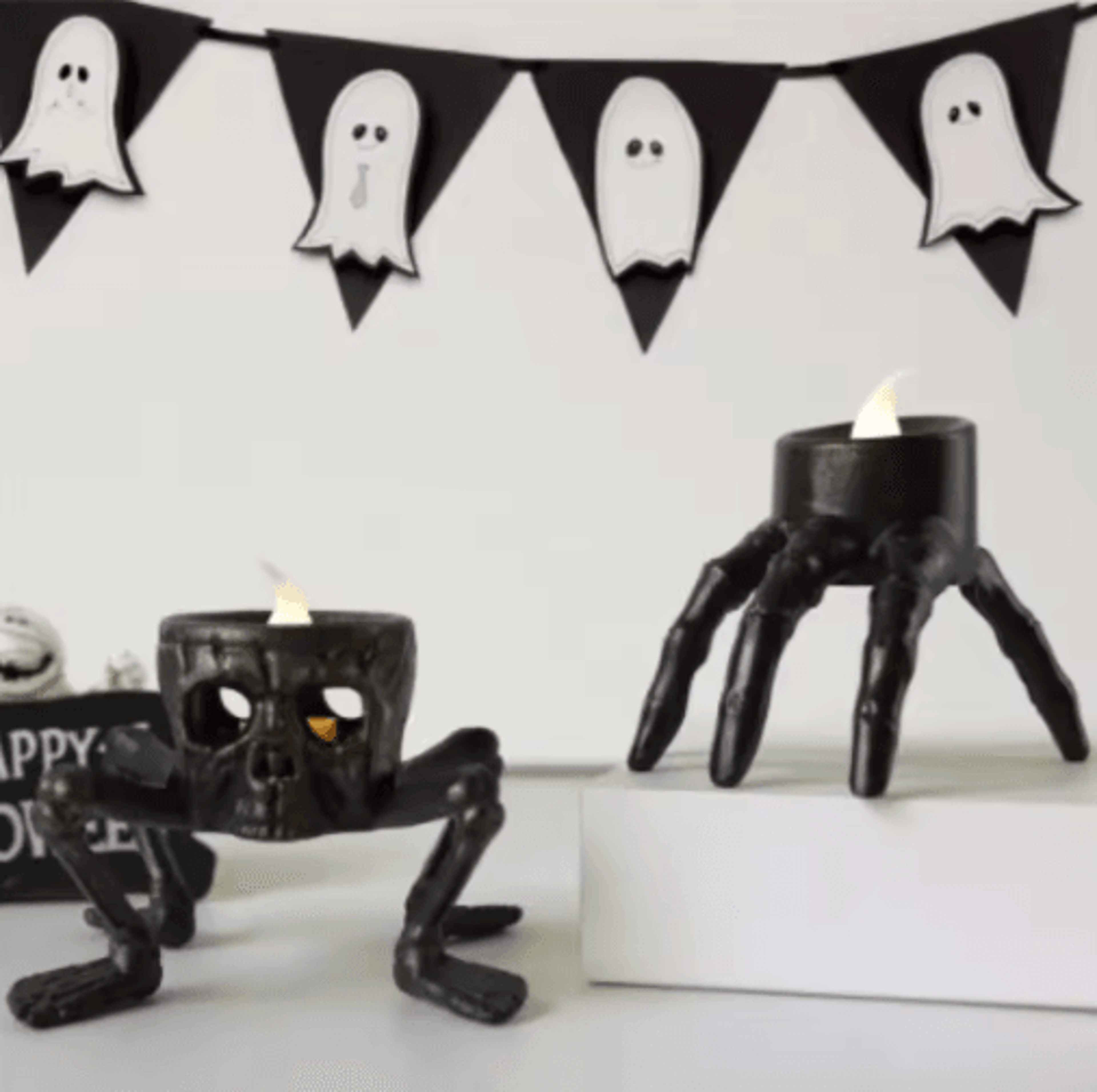 Halloween Skull LED Candle Light  FourLegged Skull Horror Lamp For Haunted House  Party Decorations 4