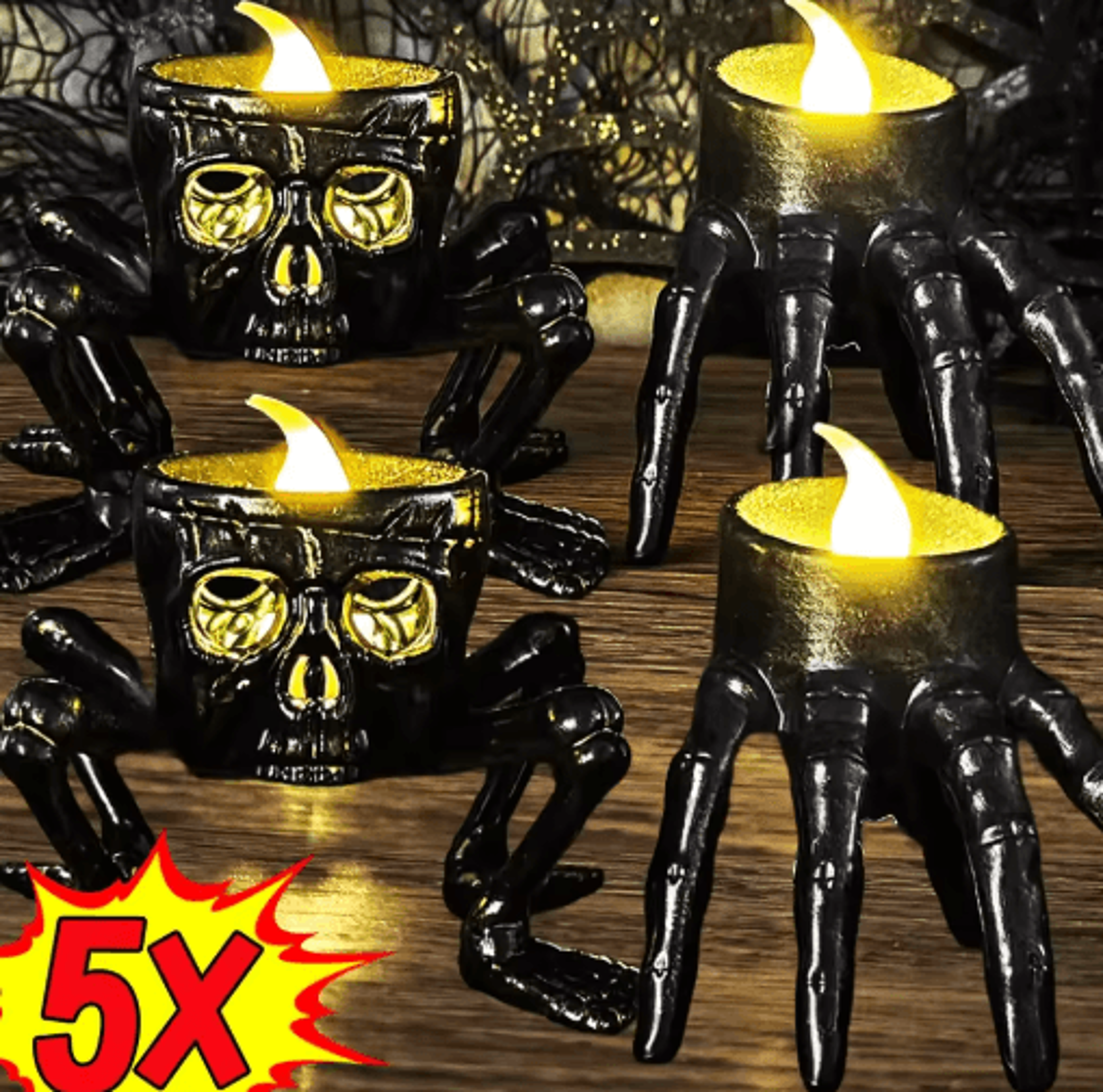 Halloween Skull LED Candle Light  FourLegged Skull Horror Lamp For Haunted House  Party Decorations 0